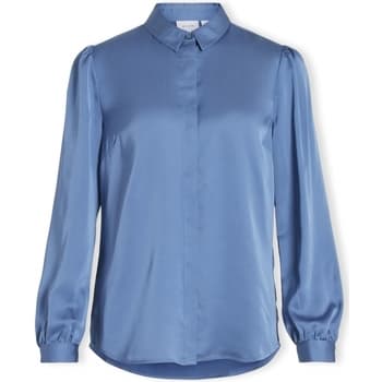 Paita Vila Noos Shirt Ellette Satin - Coronet Blue FR 42 – VILA