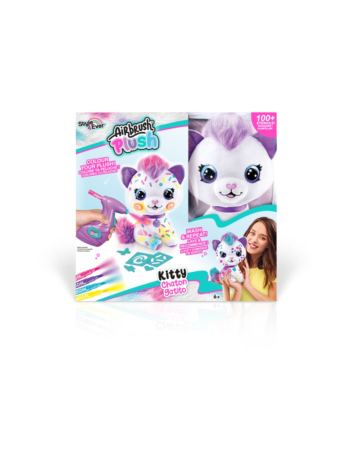 Airbrush plush pehmokissanpentu ja kynäruisku, 25 cm – AIRBRUSH