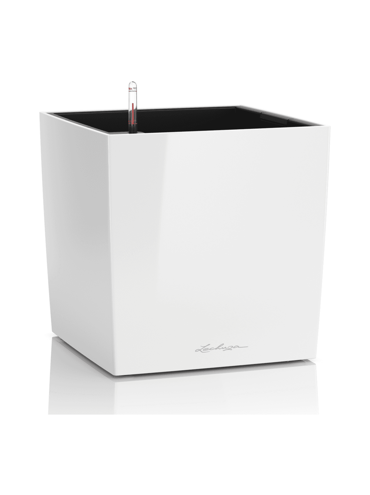 Cube premium 50 valkoinen altakasteluruukku pyörillä ∅50x50cm korkeus50cm – LECHUZA