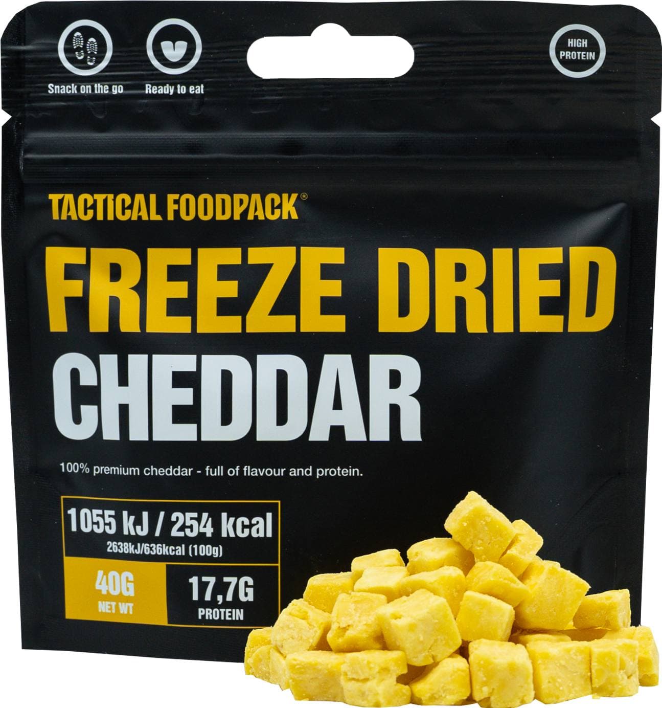Tactical Foodpack Cheddar Snack 40g cheddarjuusto – Tactical Foodpack