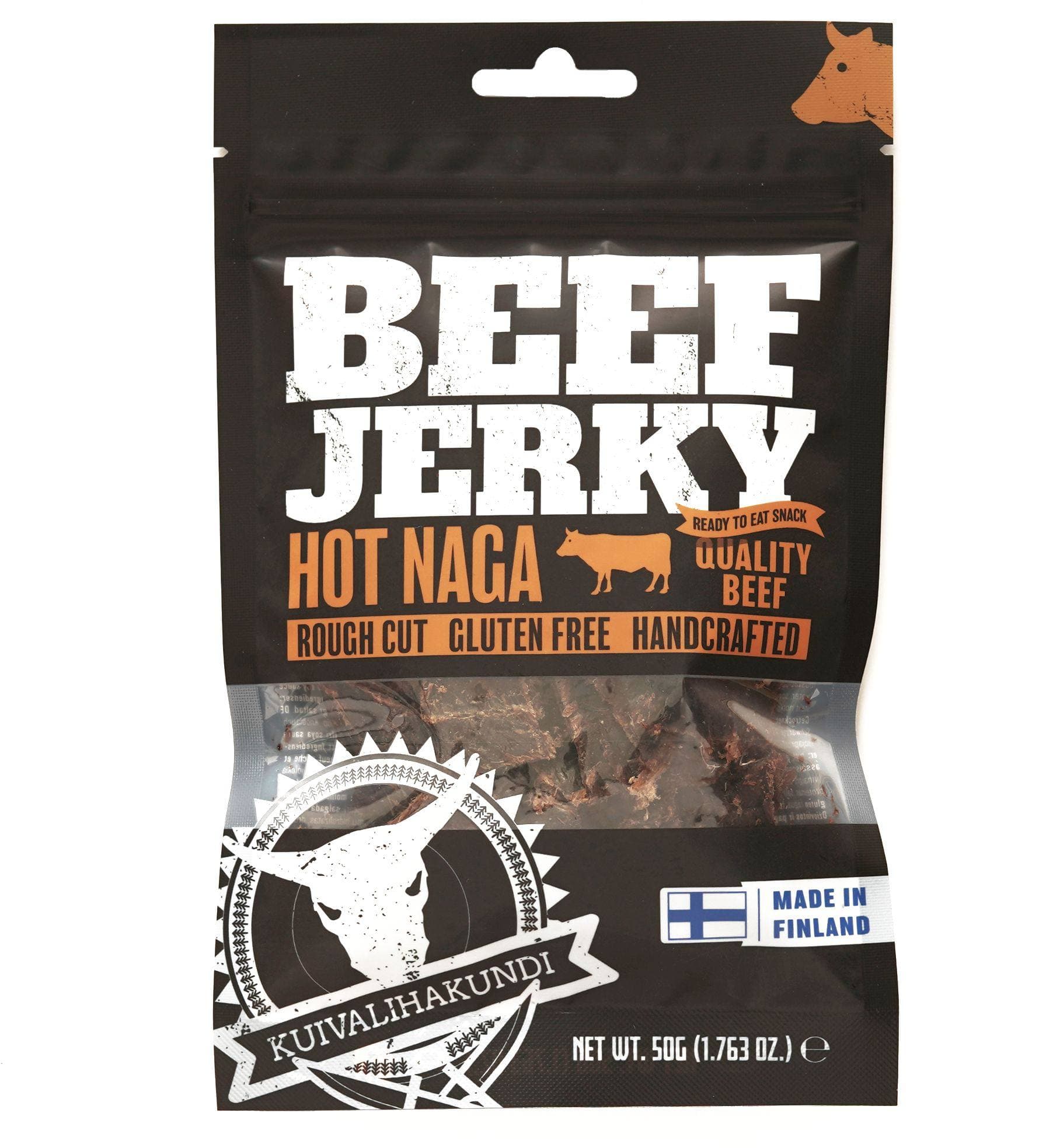 Kuivalihakundi Beef Jerky Hot Naga, 50g kuivaliha – Kuivalihakundi