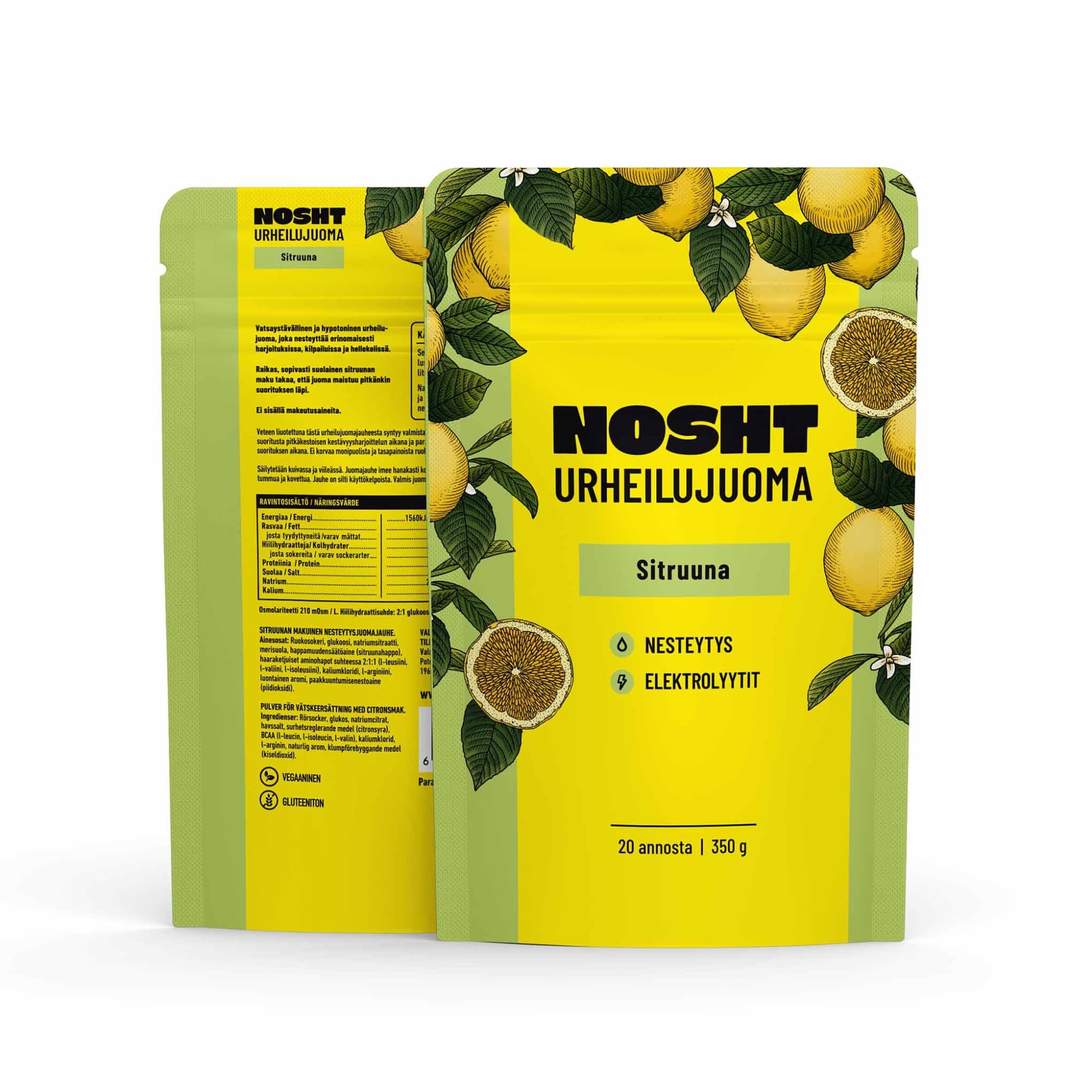 Nosht Urheilujuoma Sitruuna 350g urheilujuoma – Nosht