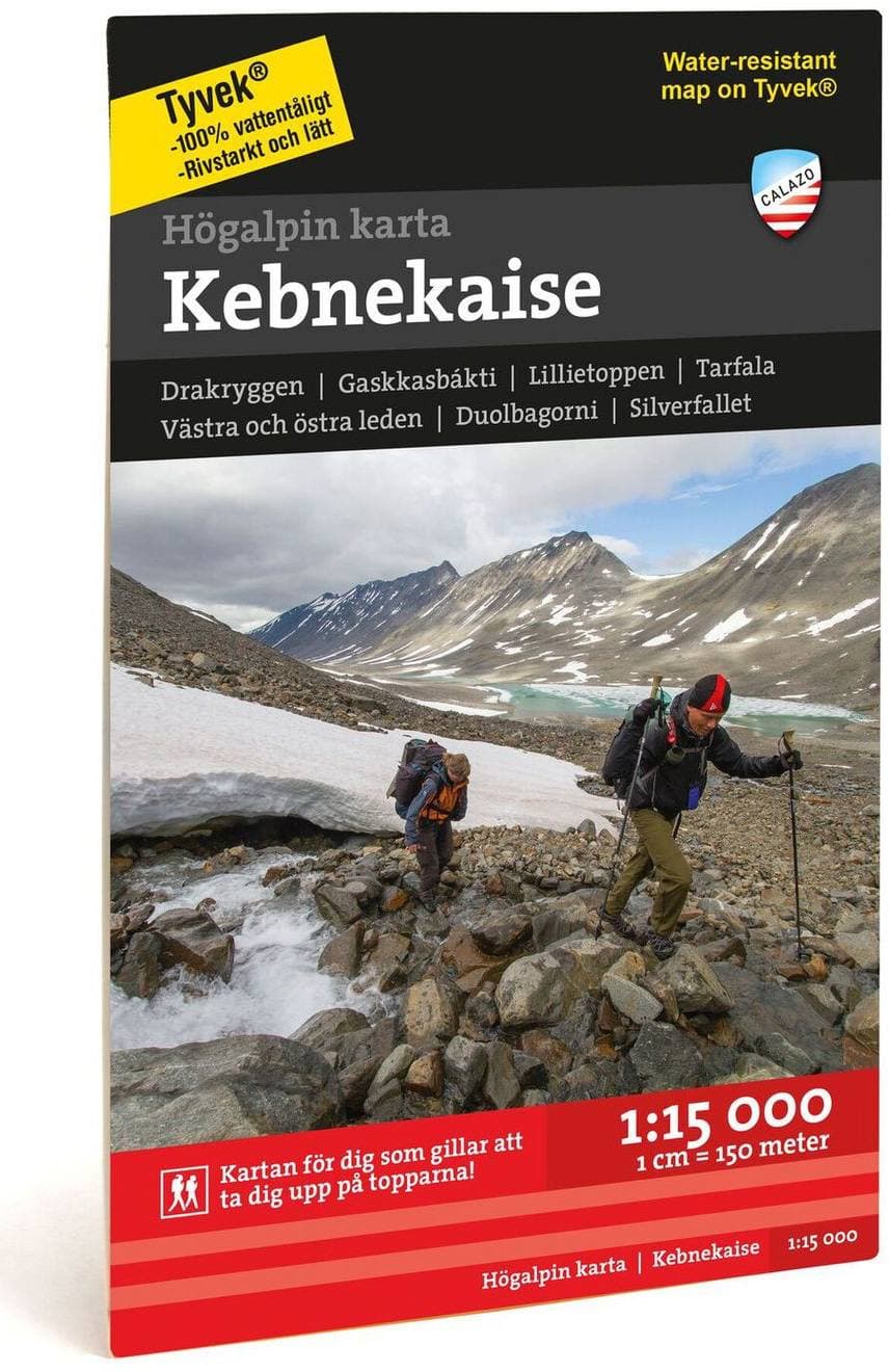 Calazo Högalpin Kebnekaise Tyvek ulkomaan retkeilykartta – Calazo