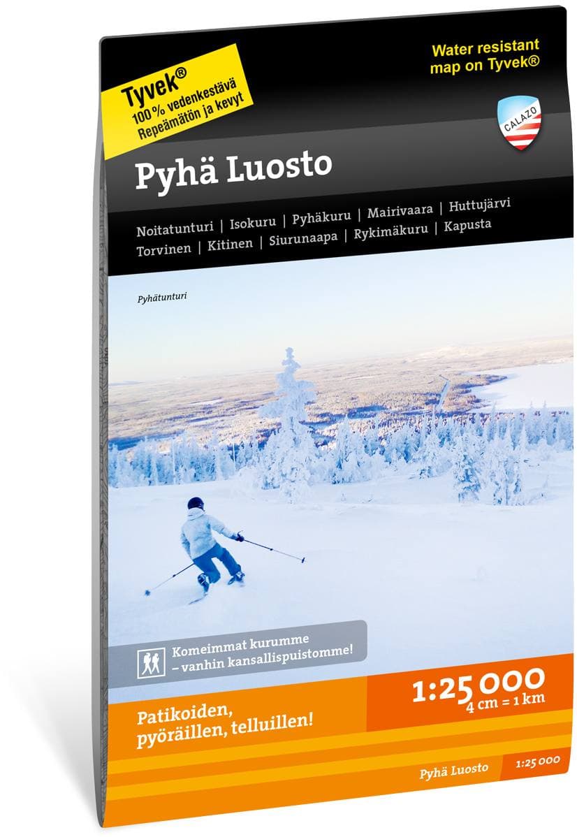 Calazo Pyhä-Luosto Tyvek retkeilykartta, suomi – Calazo