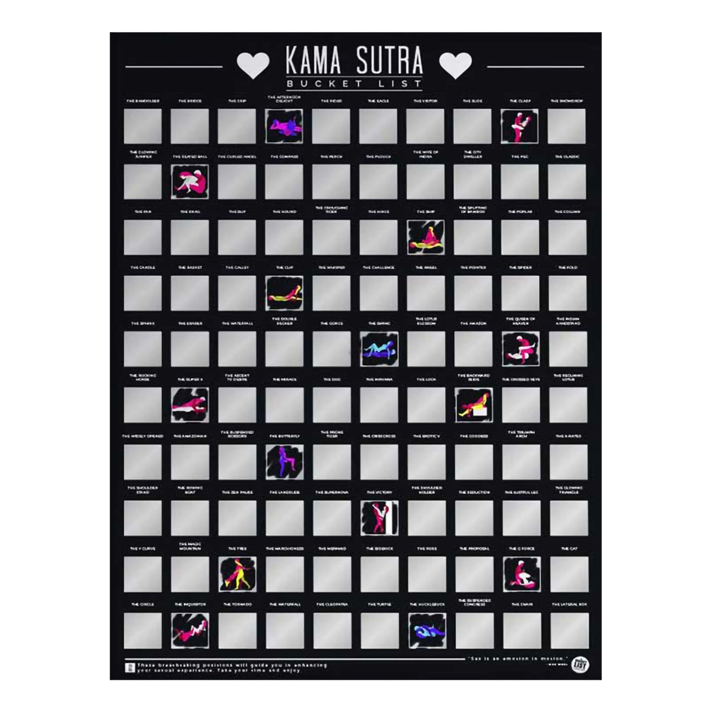 100 Kama Sutra Bucket List Raaputustaulu – Ohlsson och Lohaven