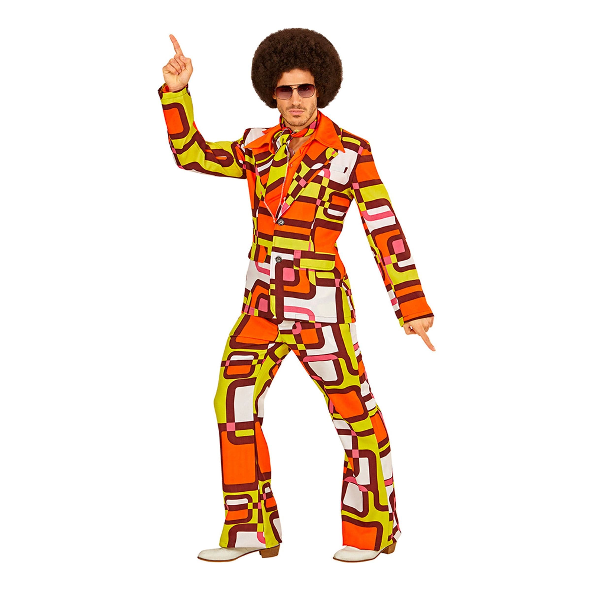 70-luvun Groovy Miesten Puku Naamiaisasu - Medium – Widmann