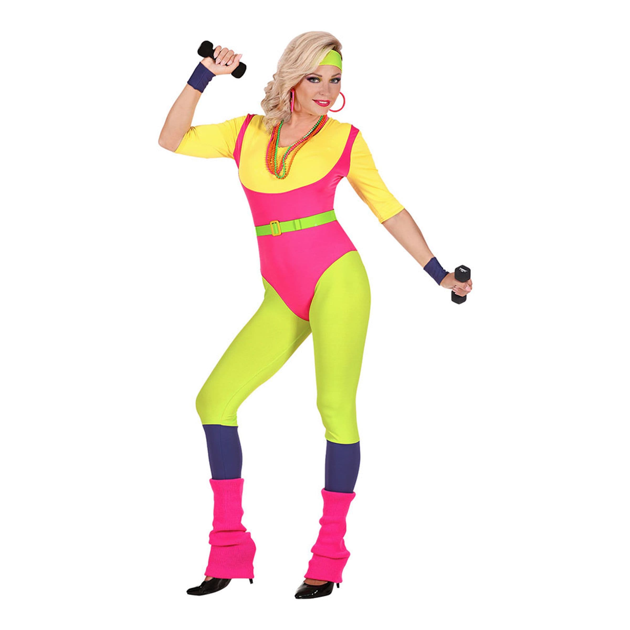 80-luvun Aerobic-ohjaajan Naamiaisasu - X-Small – Widmann