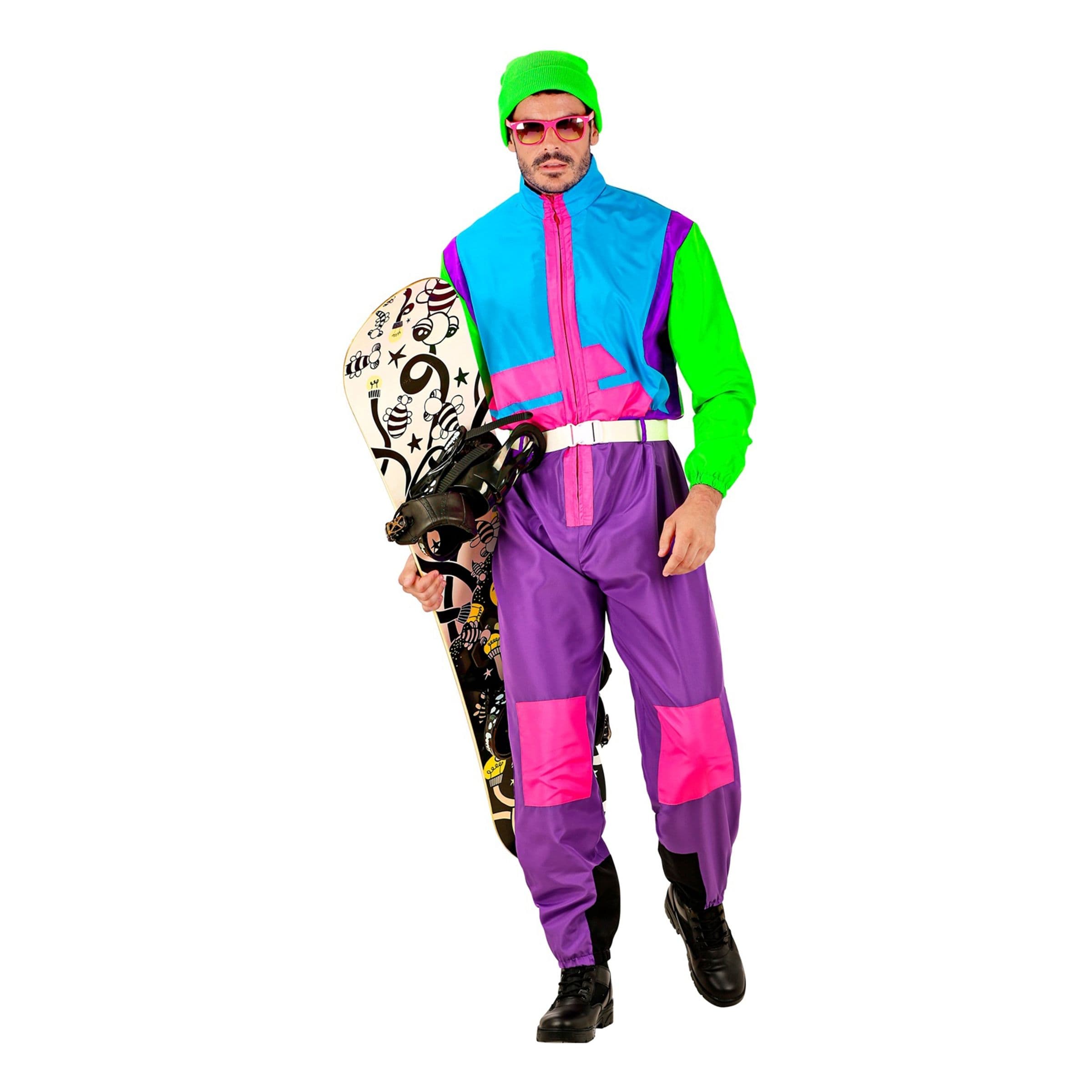 80-luvun Hiihtohaalari Neon Naamiaisasu - Large – Widmann