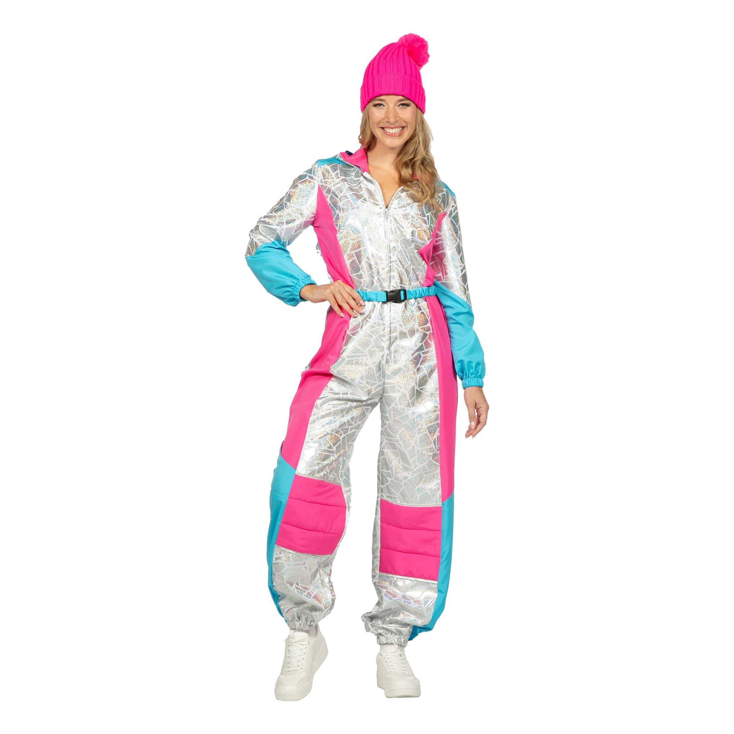 80-luvun Hopeinen Skioverall Naamiaisasu - Small – Wilbers & Wilbers