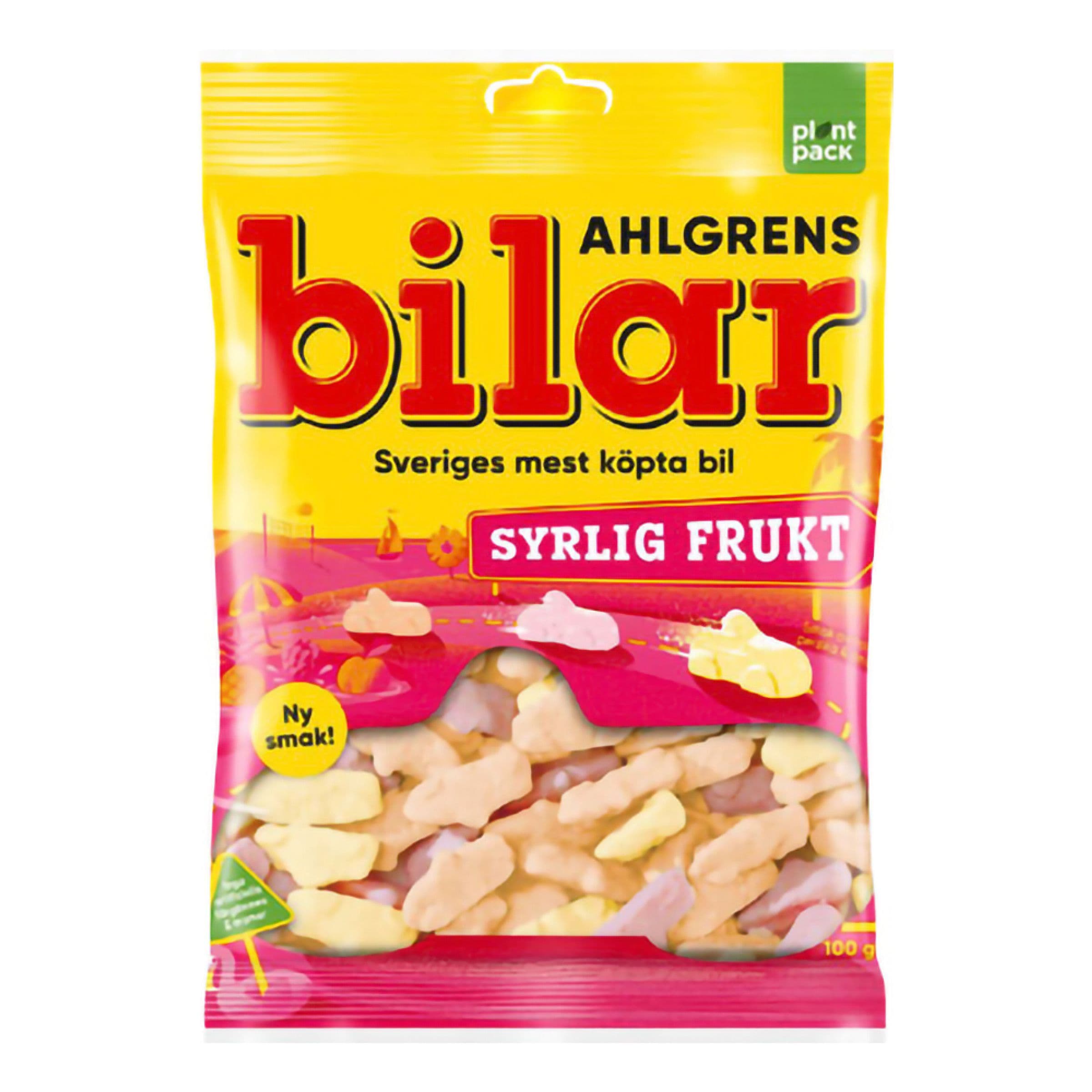 Ahlgrens Bilar Kirpeä Hedelmä - 100 g – ERT Godis Singel