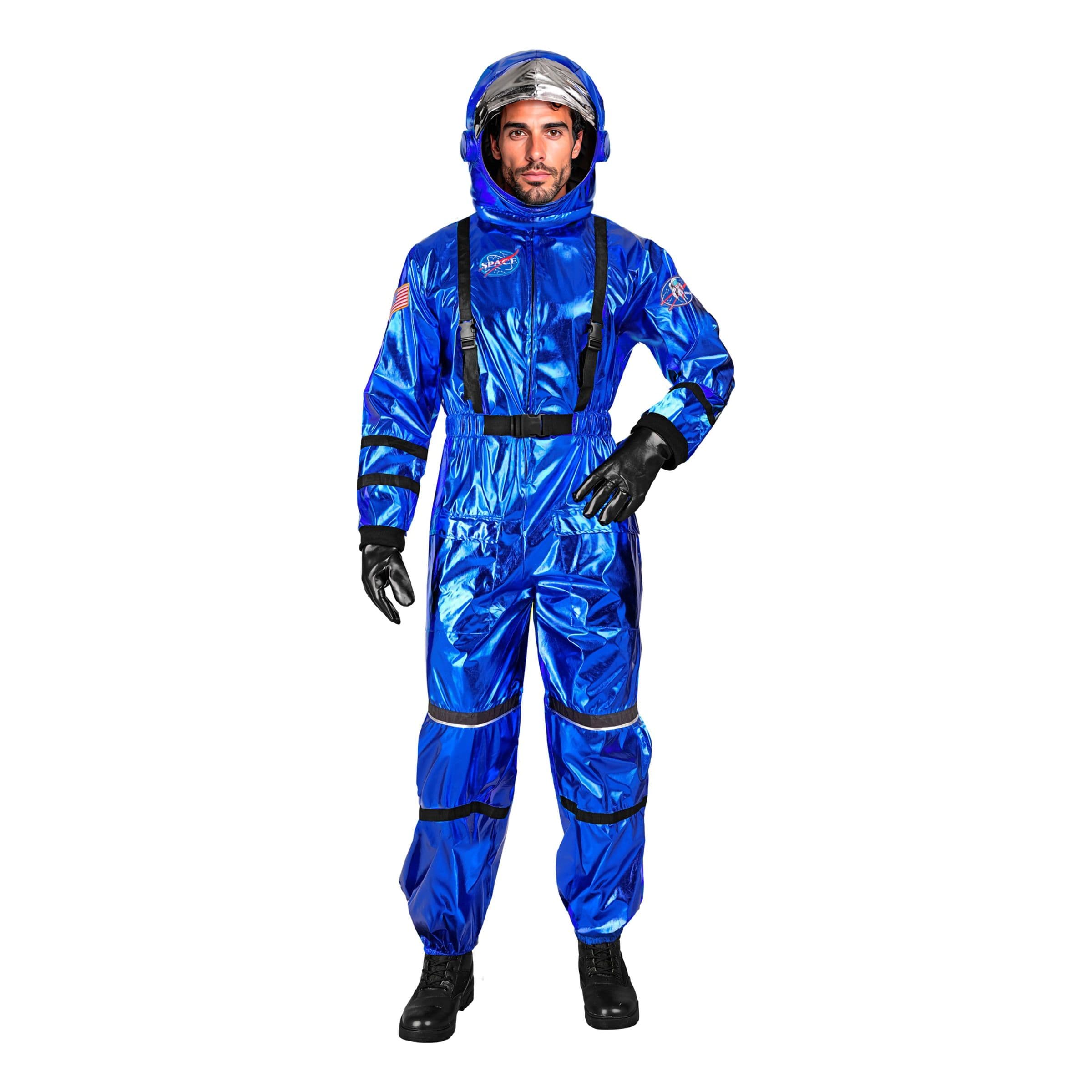 Astronautin Sininen Metallic Miesten Naamiaisasu - Small – Widmann