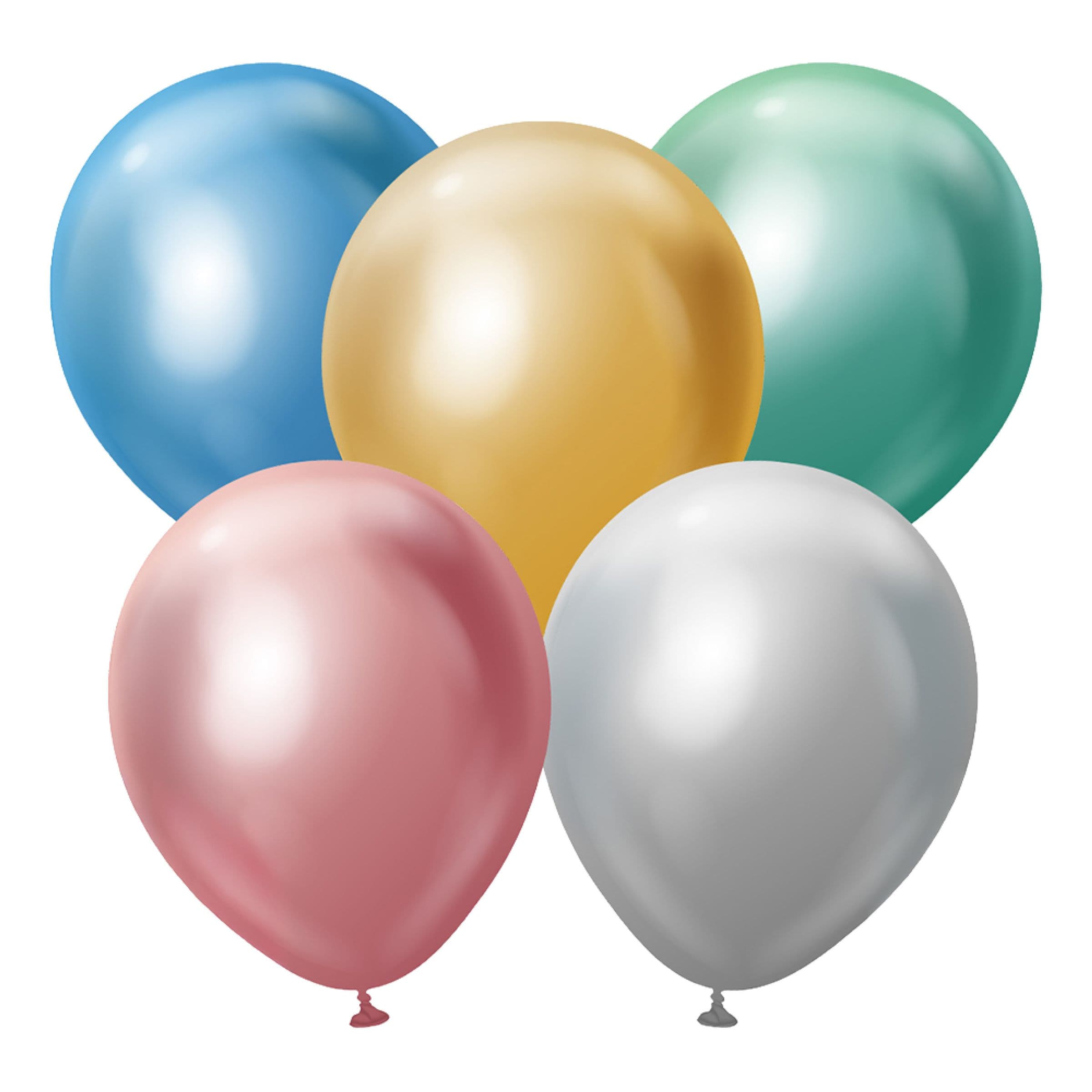 Professional Moniväriset Chrome-ilmapallot - 100-pakkaus – Ballongkungen