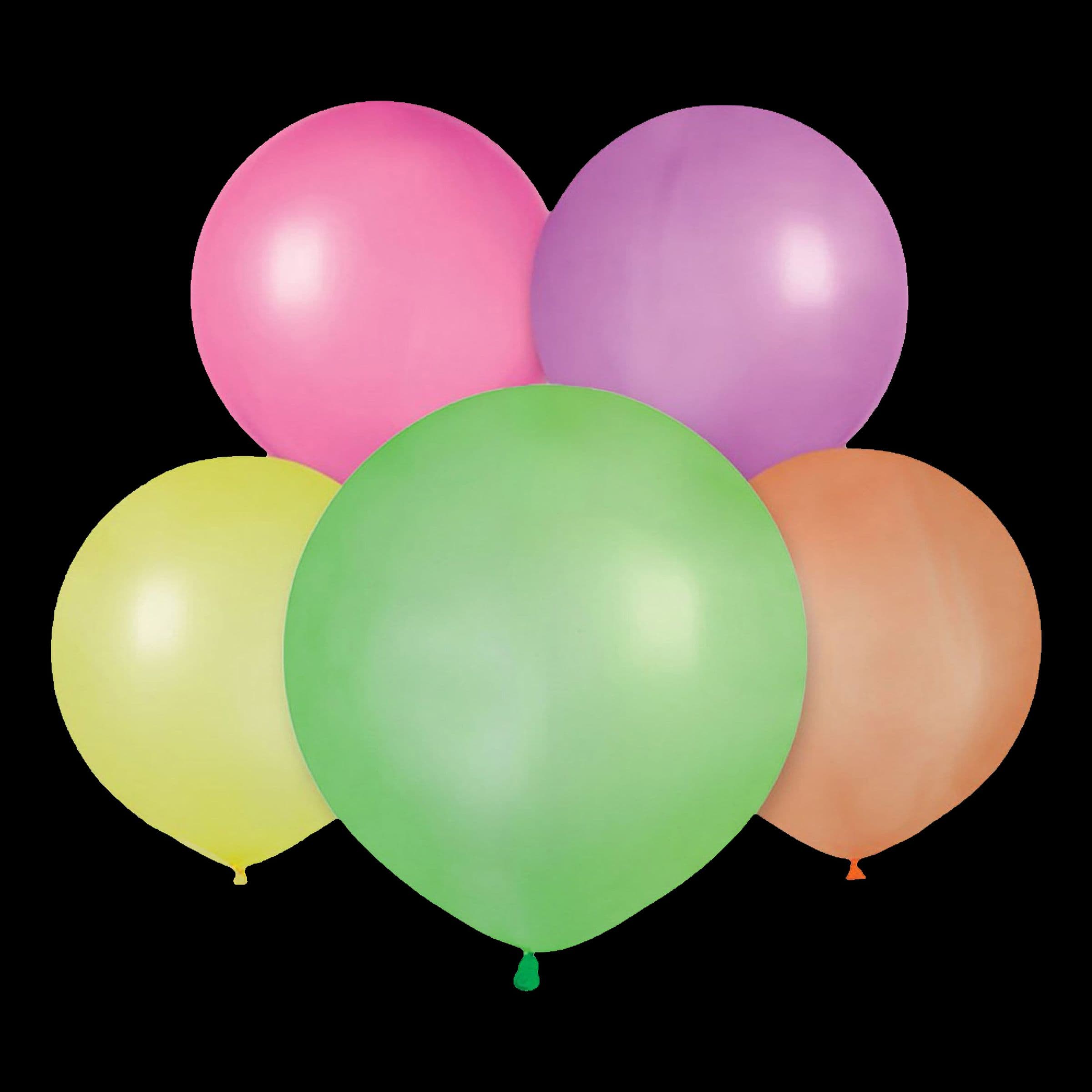 Isot Neonväriset Ilmapallot Moniväriset - 25-pakkaus – Ballongkungen