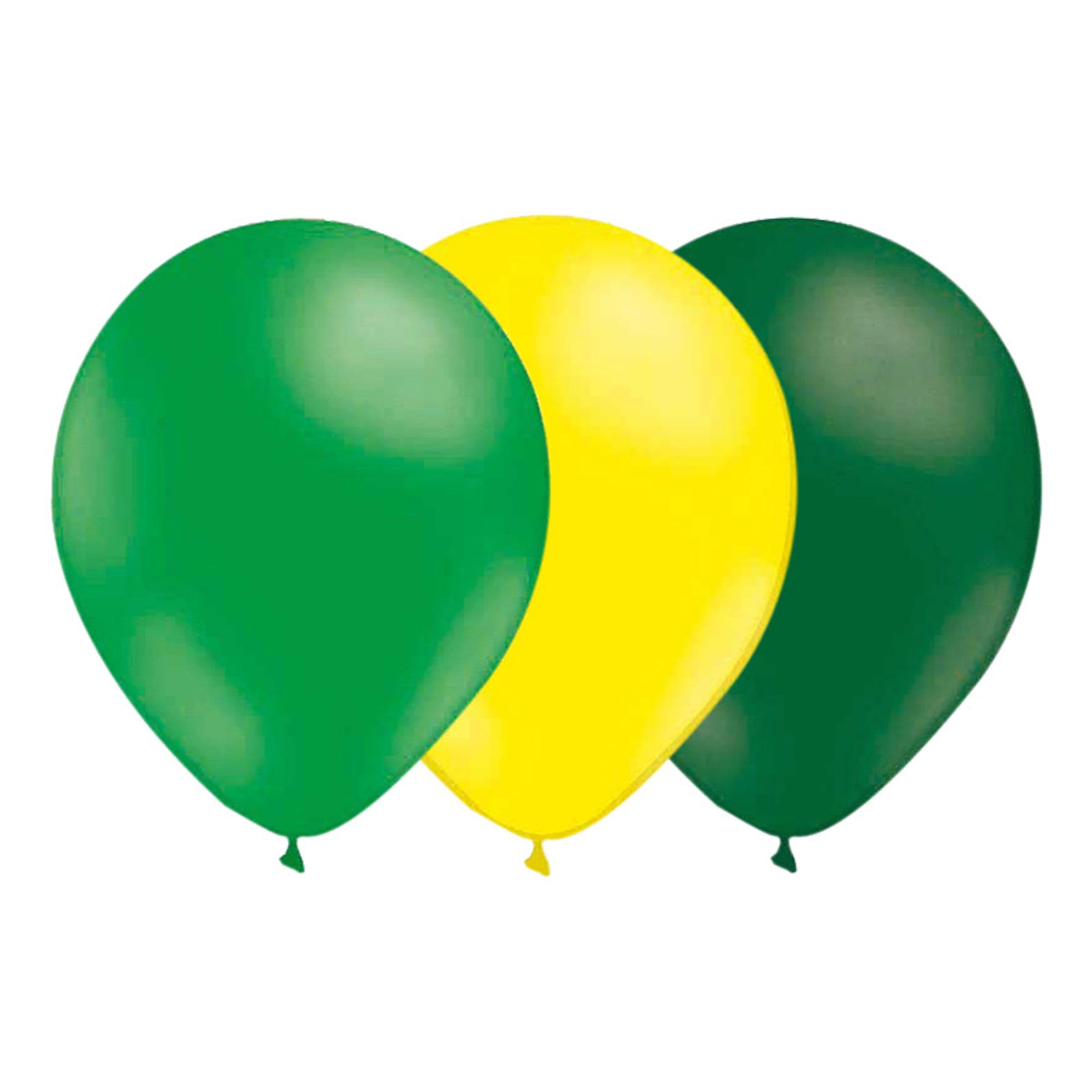 Ilmapallot Vihreä-Vaaleankeltainen-Tummanvihreä - 15-pakkaus – Ballongkungen