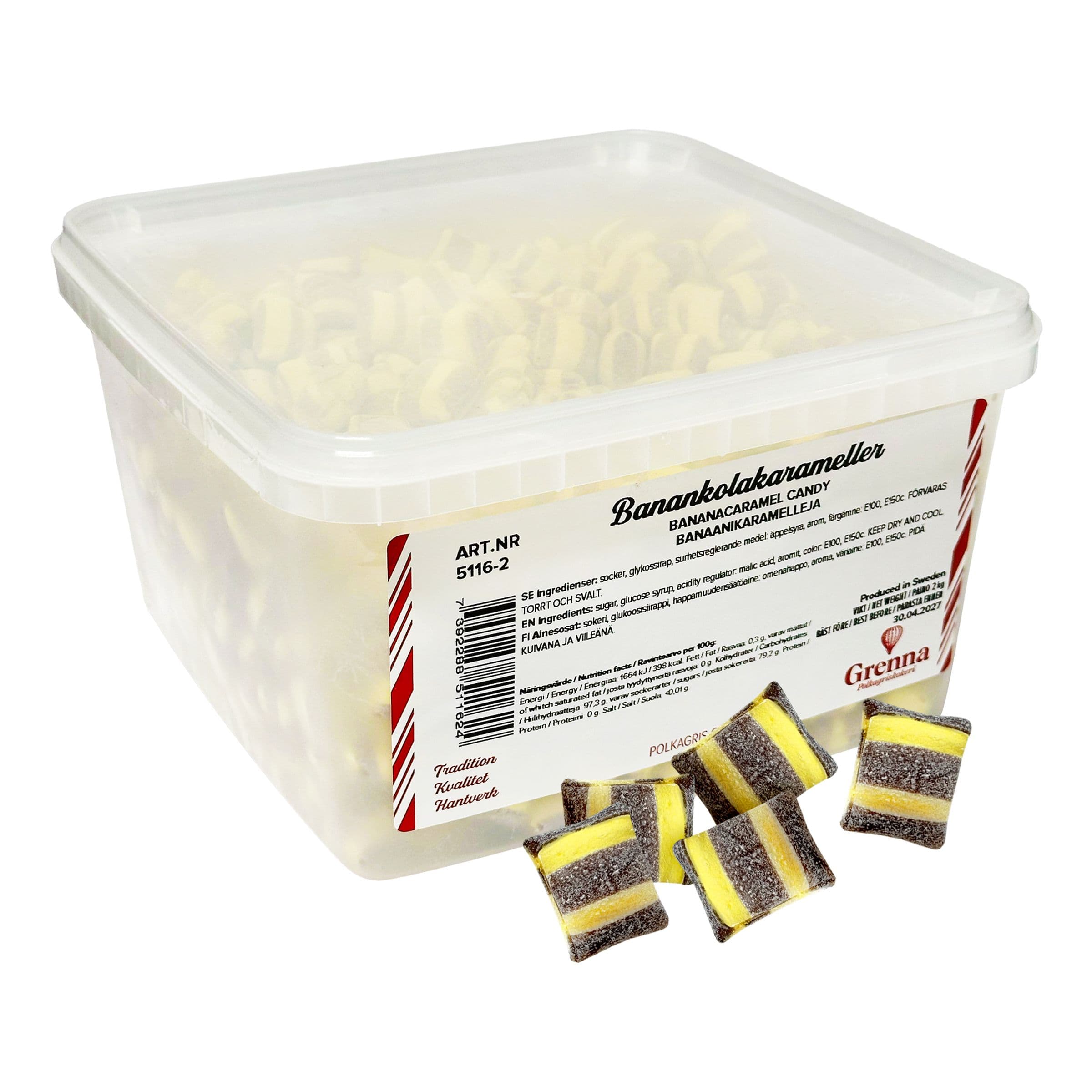 Grenna Banaanitoffeekaramellit Suurpakkaus - 2 kg – ERT Godis Bulk