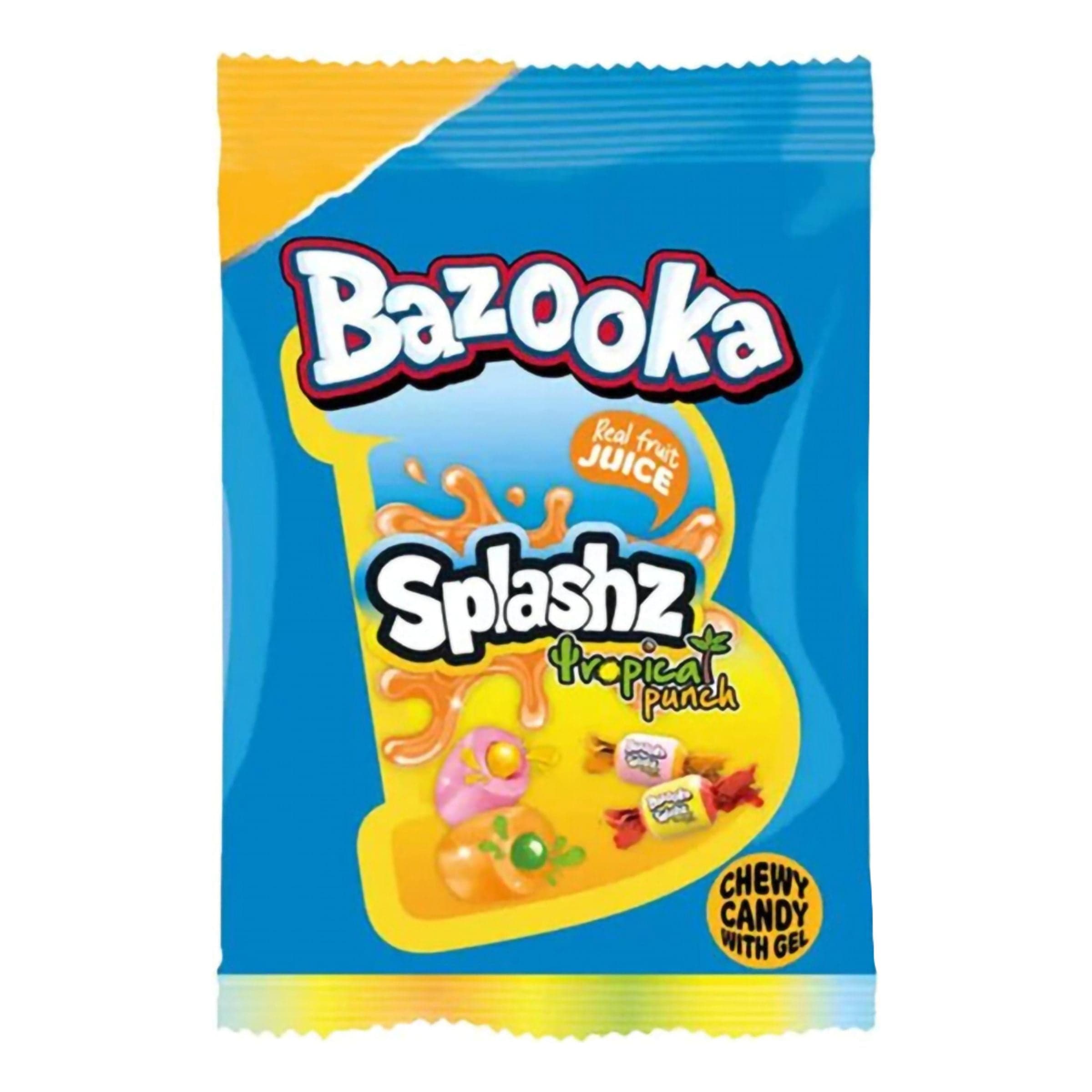 Bazooka Splashz Tropical Punch - 120 g – ERT Godis Singel