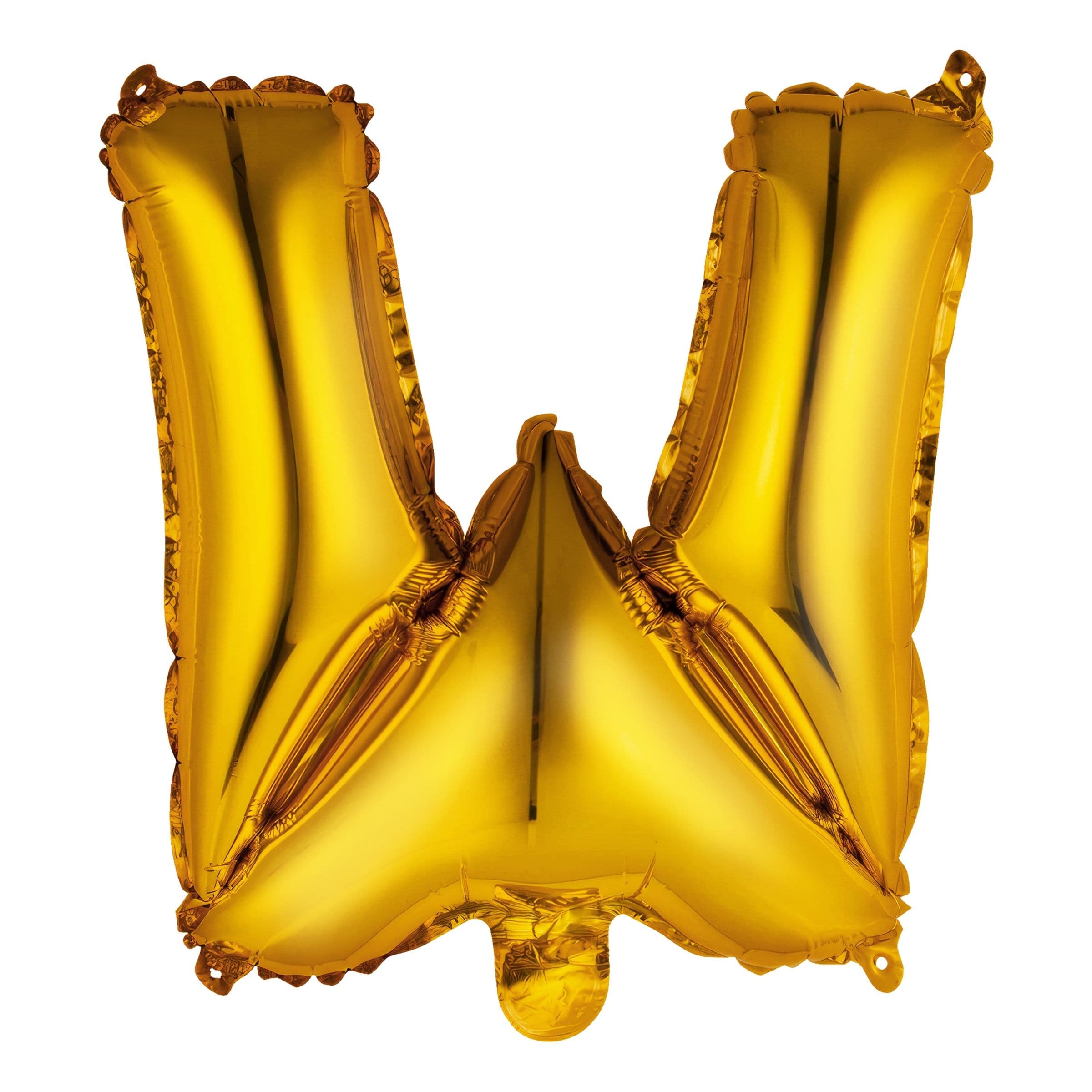 Kirjainilmapallo Mini Kulta Metallic - Kirjain W – Riethmüller