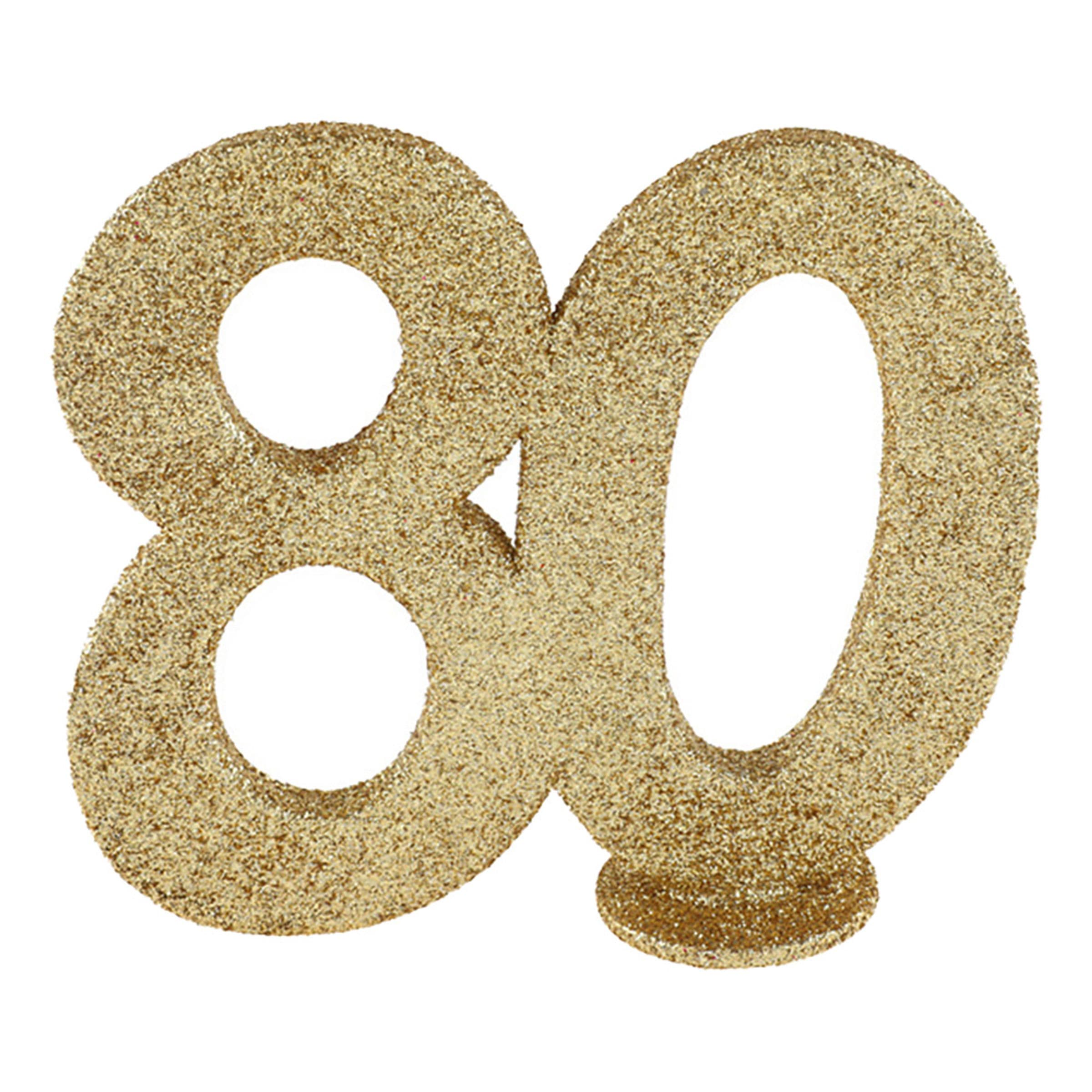 Pöytäkoriste Numero Kulta/Kimalle - Numero 80 – Santex