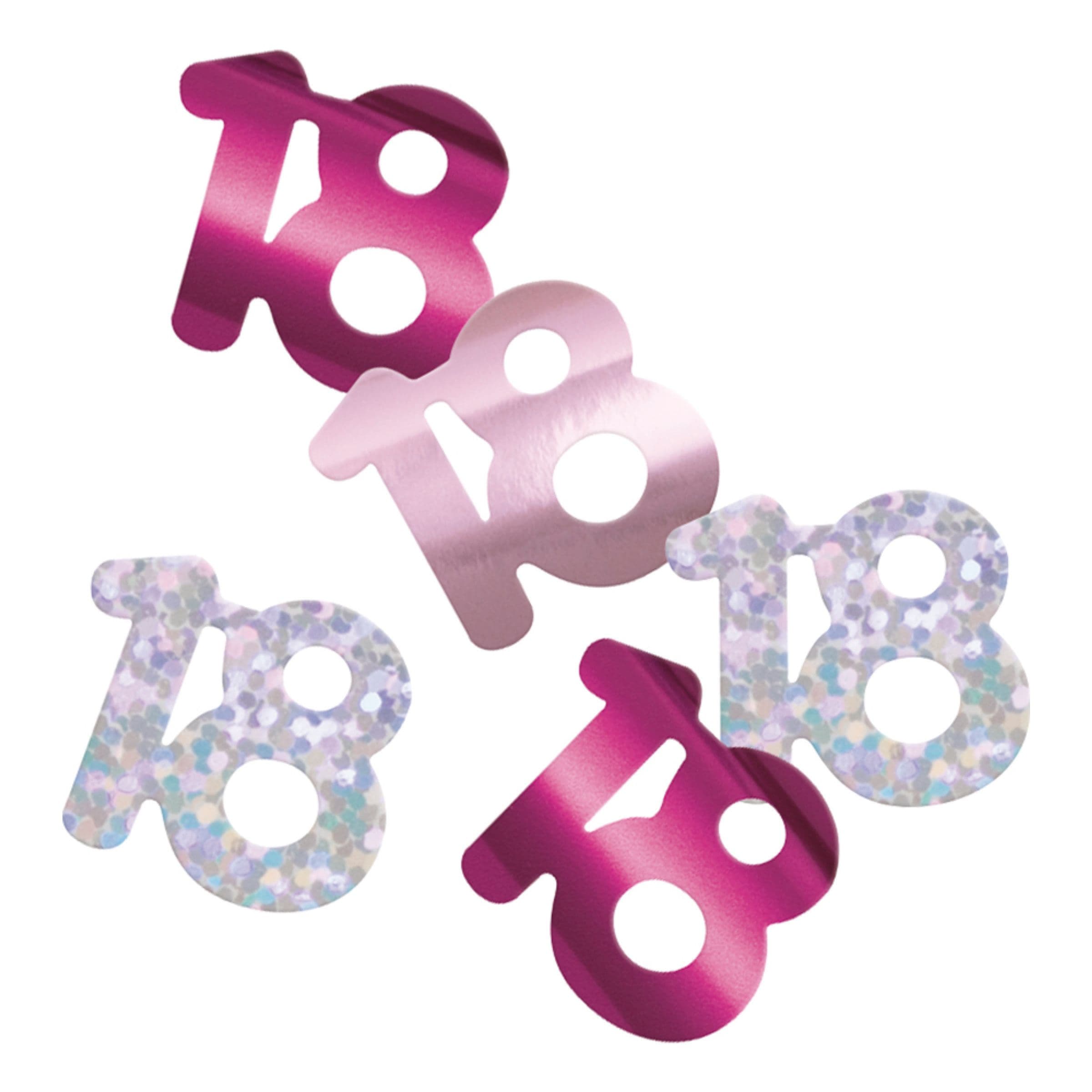 Pöytäkonfetti 18 Vaaleanpunainen/Hopea - 14 grammaa – Unique Party