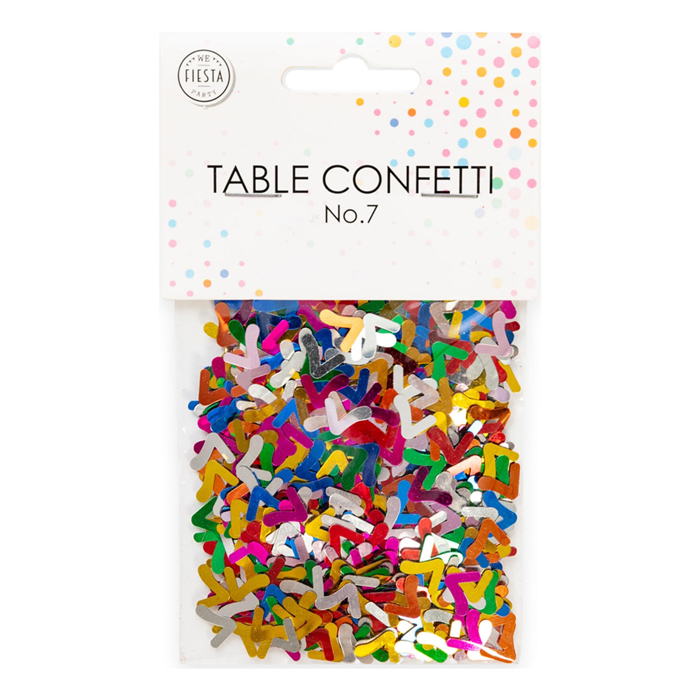 Pöytäkonfetti Numero Värisekoitus Metallic - Numero 7 – Globos Europe