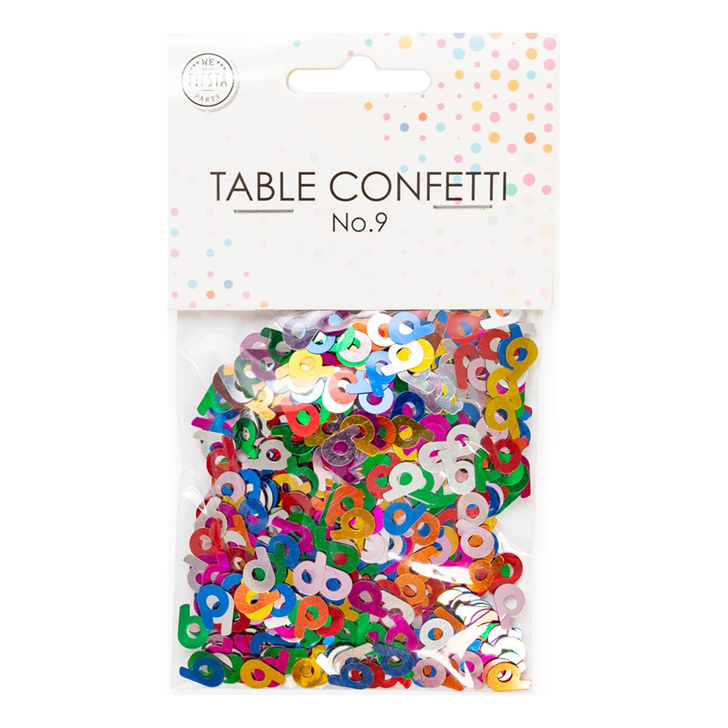 Pöytäkonfetti Numero Värisekoitus Metallic - Numero 9 – Globos Europe