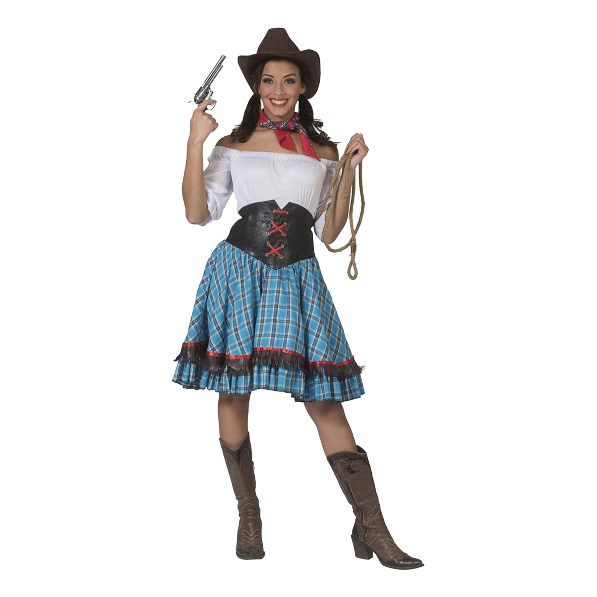 Cowboymekko Sininen Naamiaisasu - X-Small – ESPA