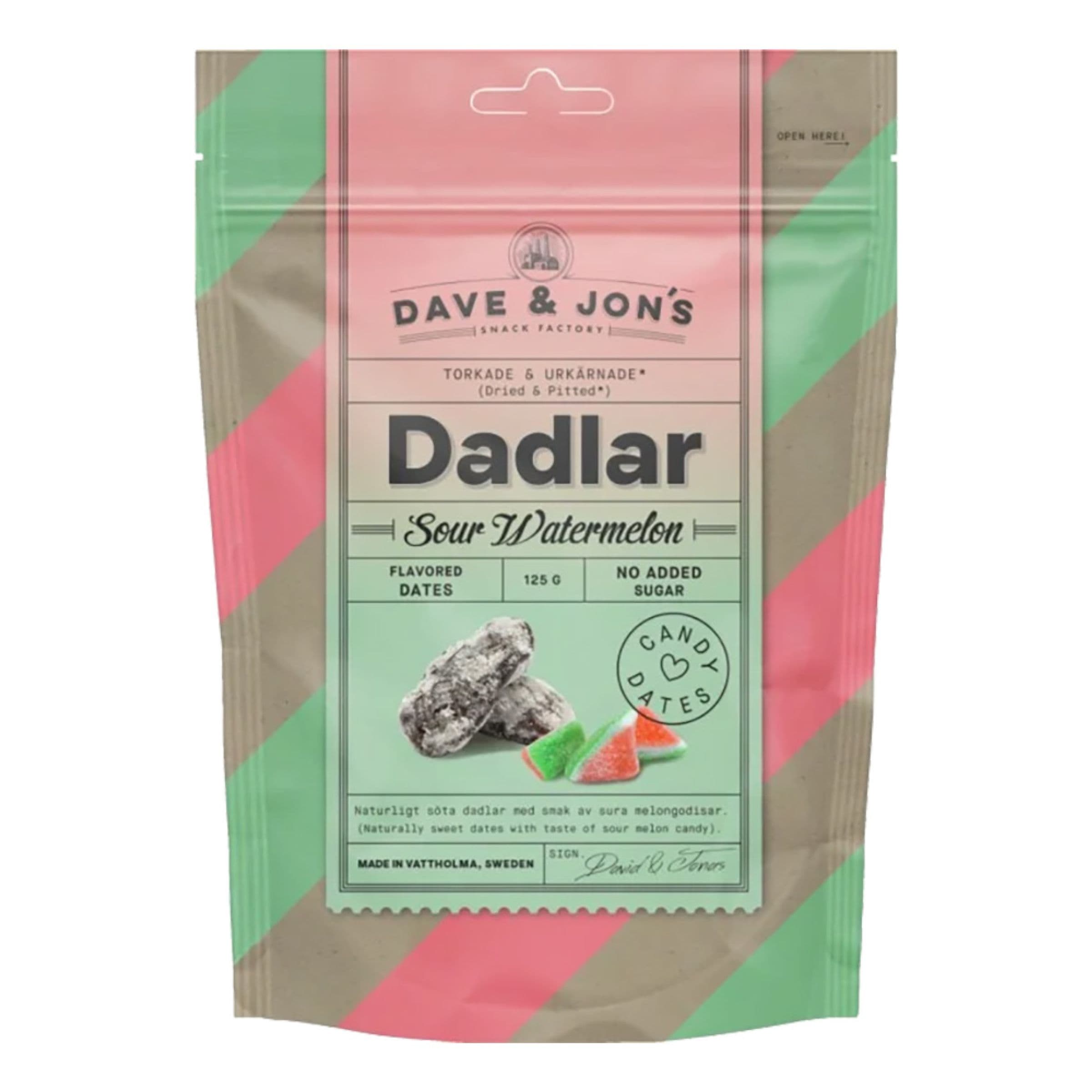 Dave & Jon's Dadlar Sour Watermelon - 125 g – Coopers Candy