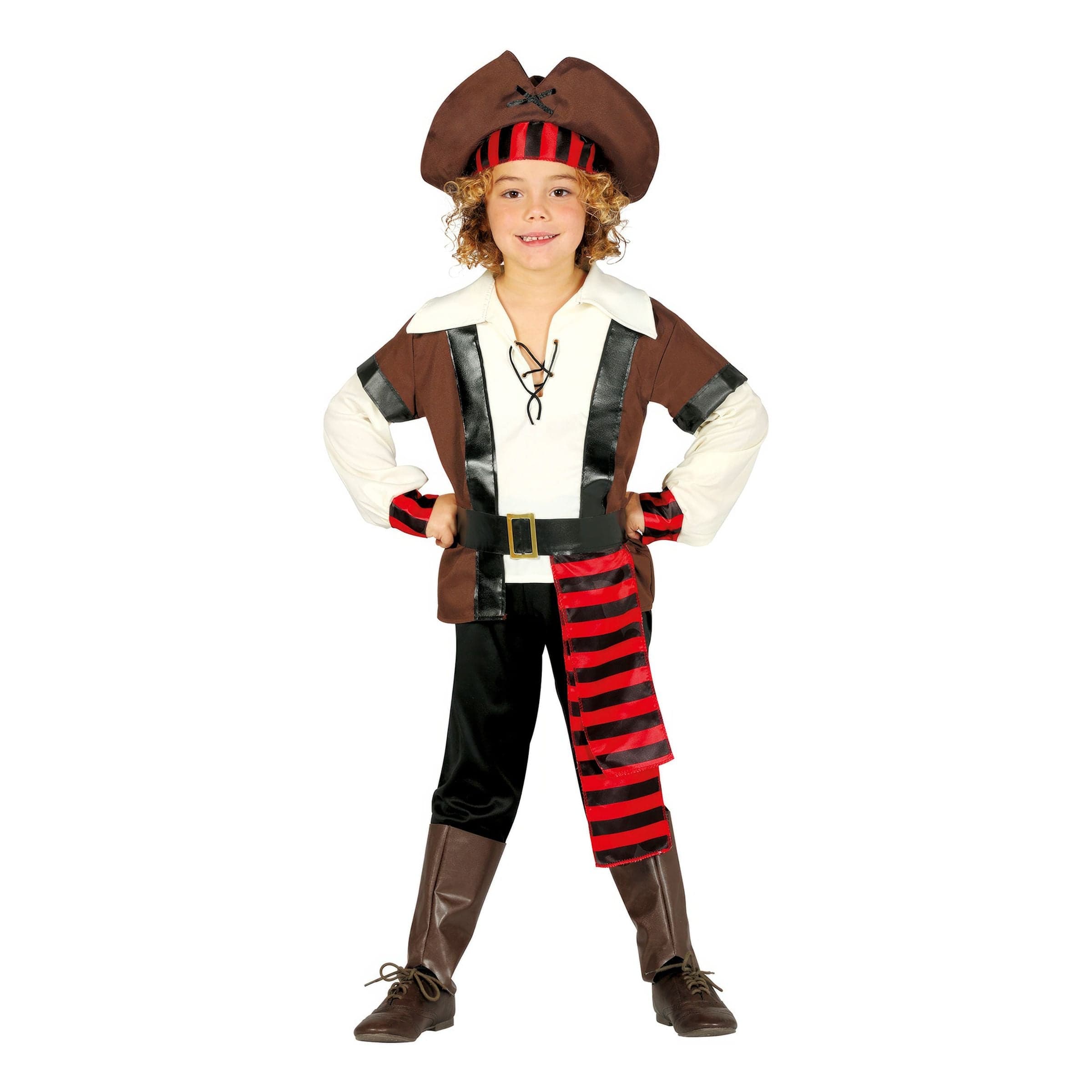 Seitsemän Meren Merirosvo Poikien Naamiaisasu - Small – Fiestas Guirca