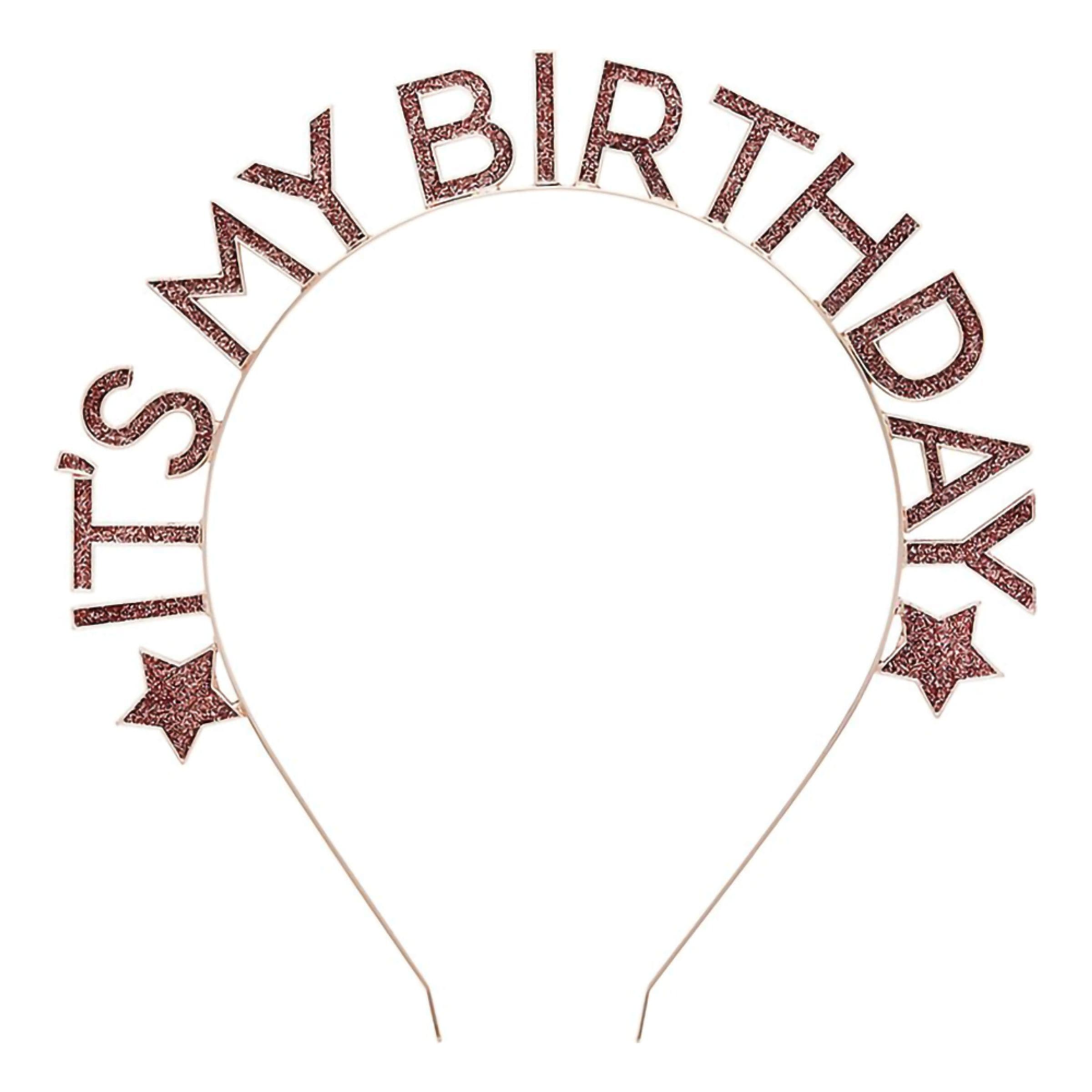 Happy Birthday -hiuspanta, rosegold-metalli - One size – Club Green / Hootyballoon