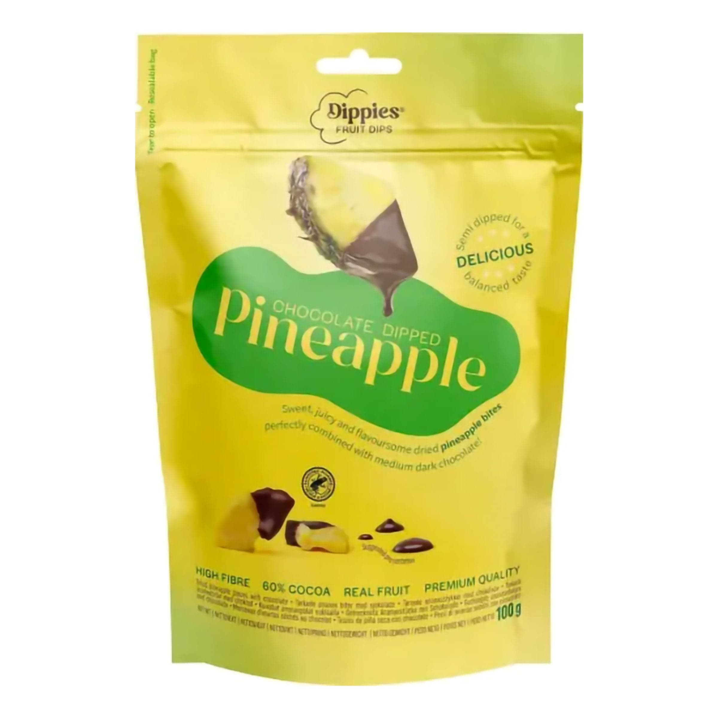 Dippies Fruit Dips Ananas Kuivattu Hedelmä - 100 g – Coopers Candy