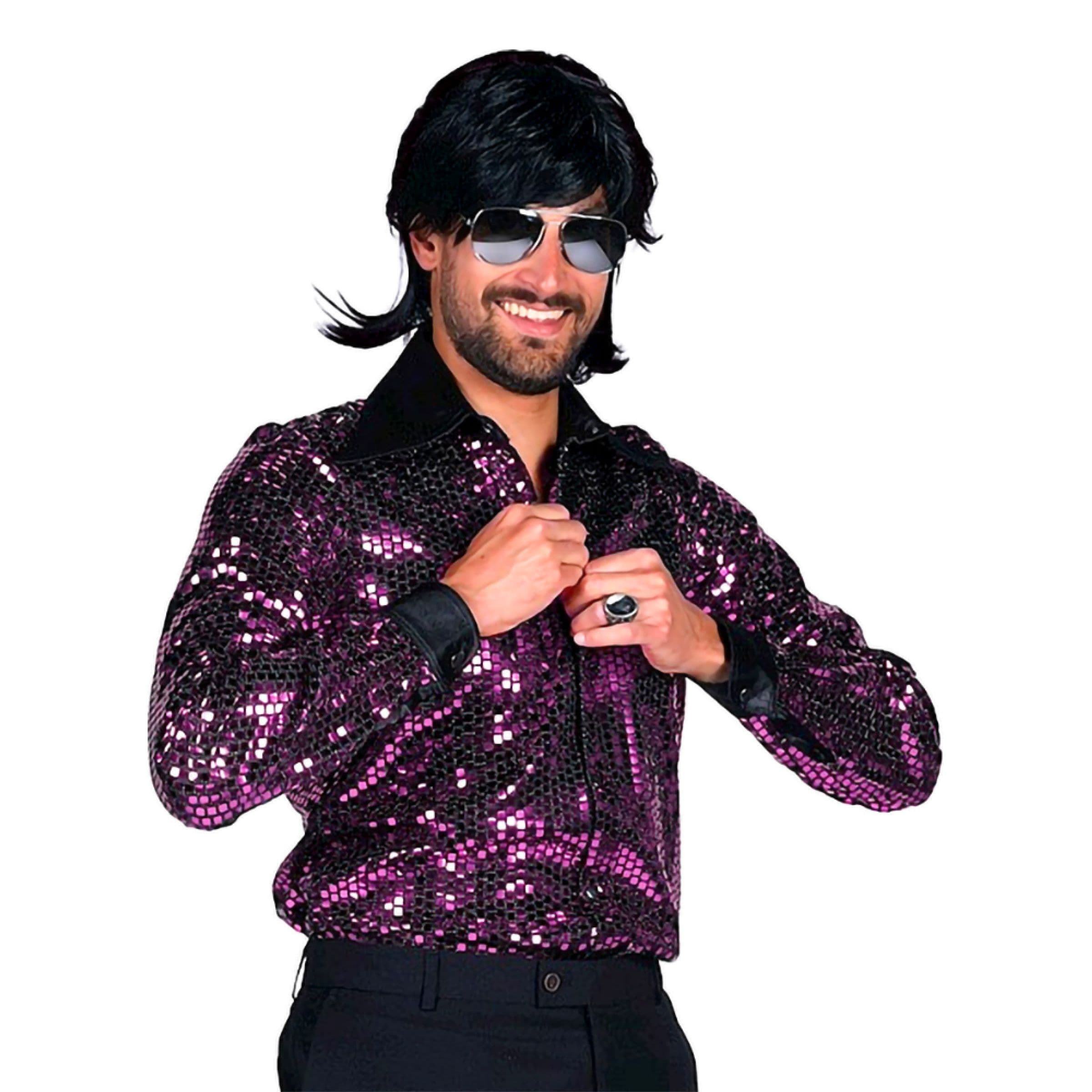 Disco-paita Miehelle Musta/Lila Deluxe - Large – Thetru B.V.