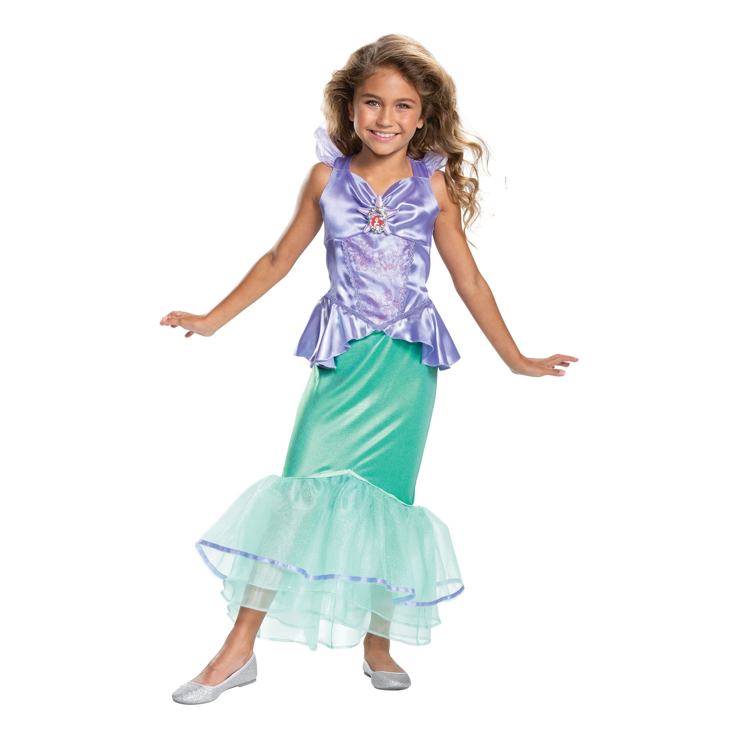 Disney Ariel Deluxe Lasten Naamiaisasu Deluxe - X-Small – Jakks Pacific / Disguise