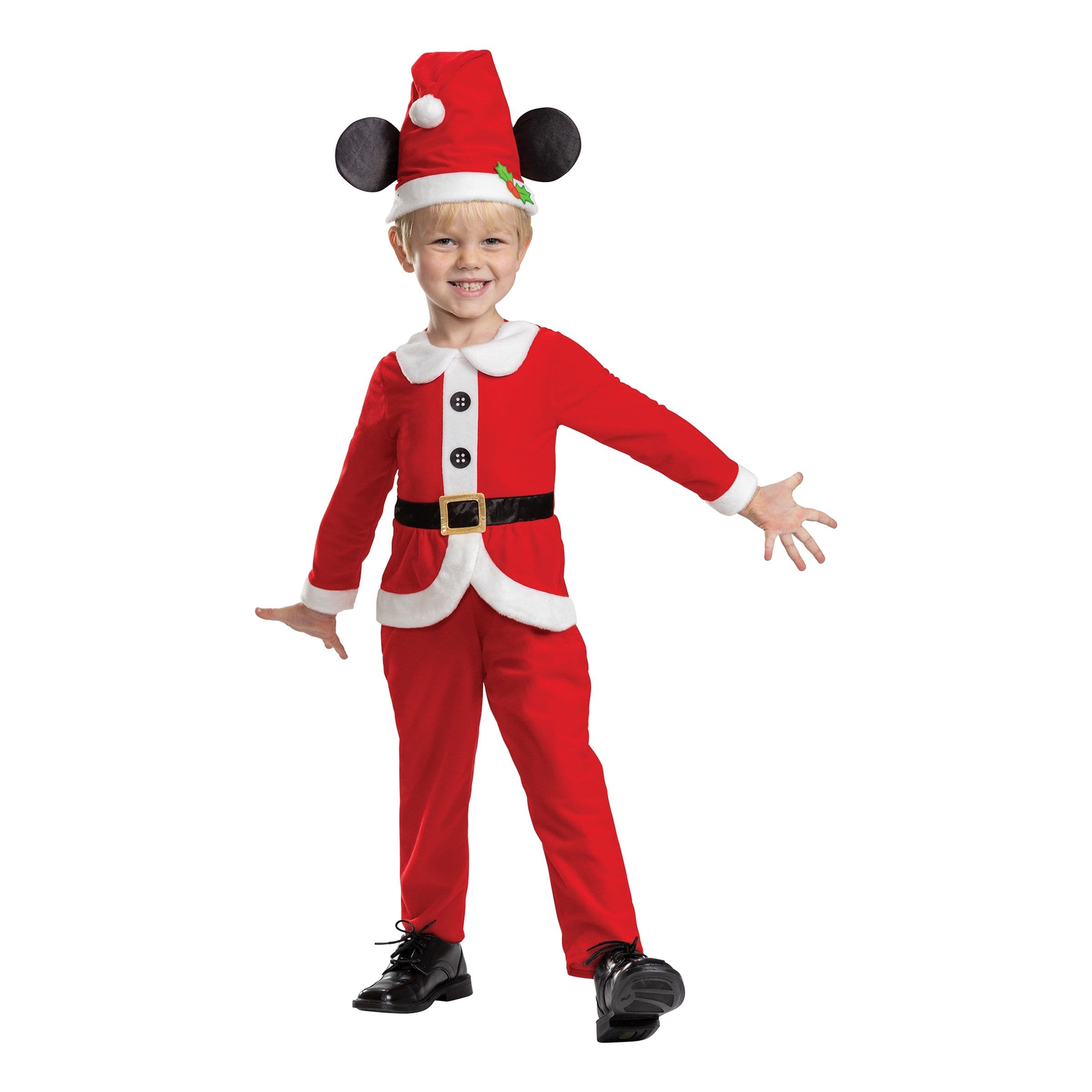 Disney Mikki Hiiri Joulupukki Lasten Naamiaisasu - X-Small – Jakks Pacific / Disguise