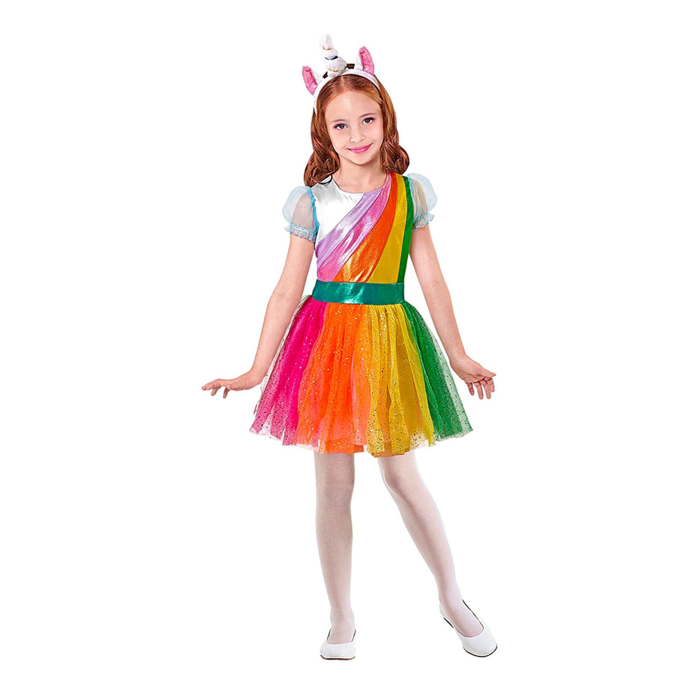 Yksisarvinen Mekko Lasten Naamiaisasu - Large – Widmann
