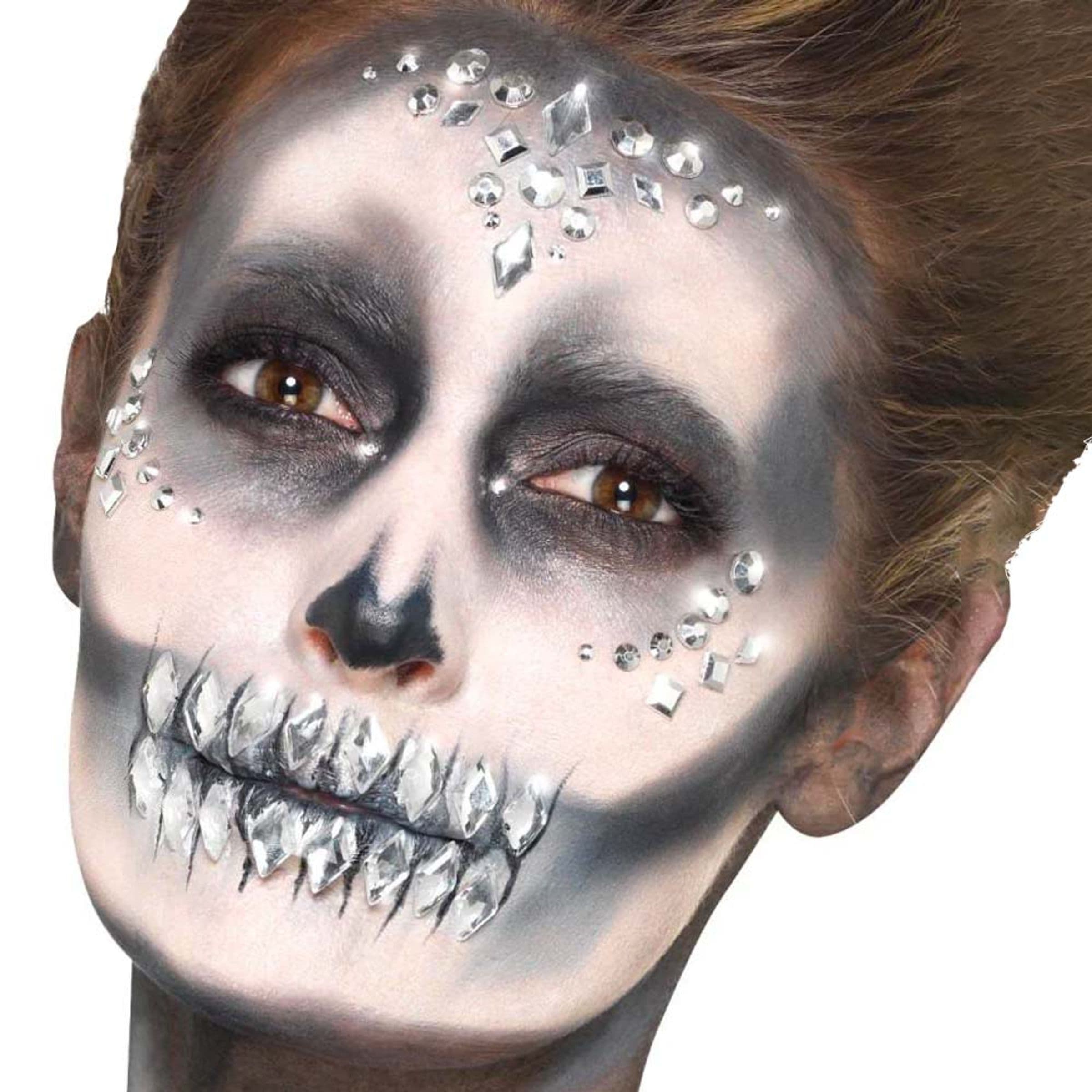 Face Jewels Pääkallo Hopea – Smiffys