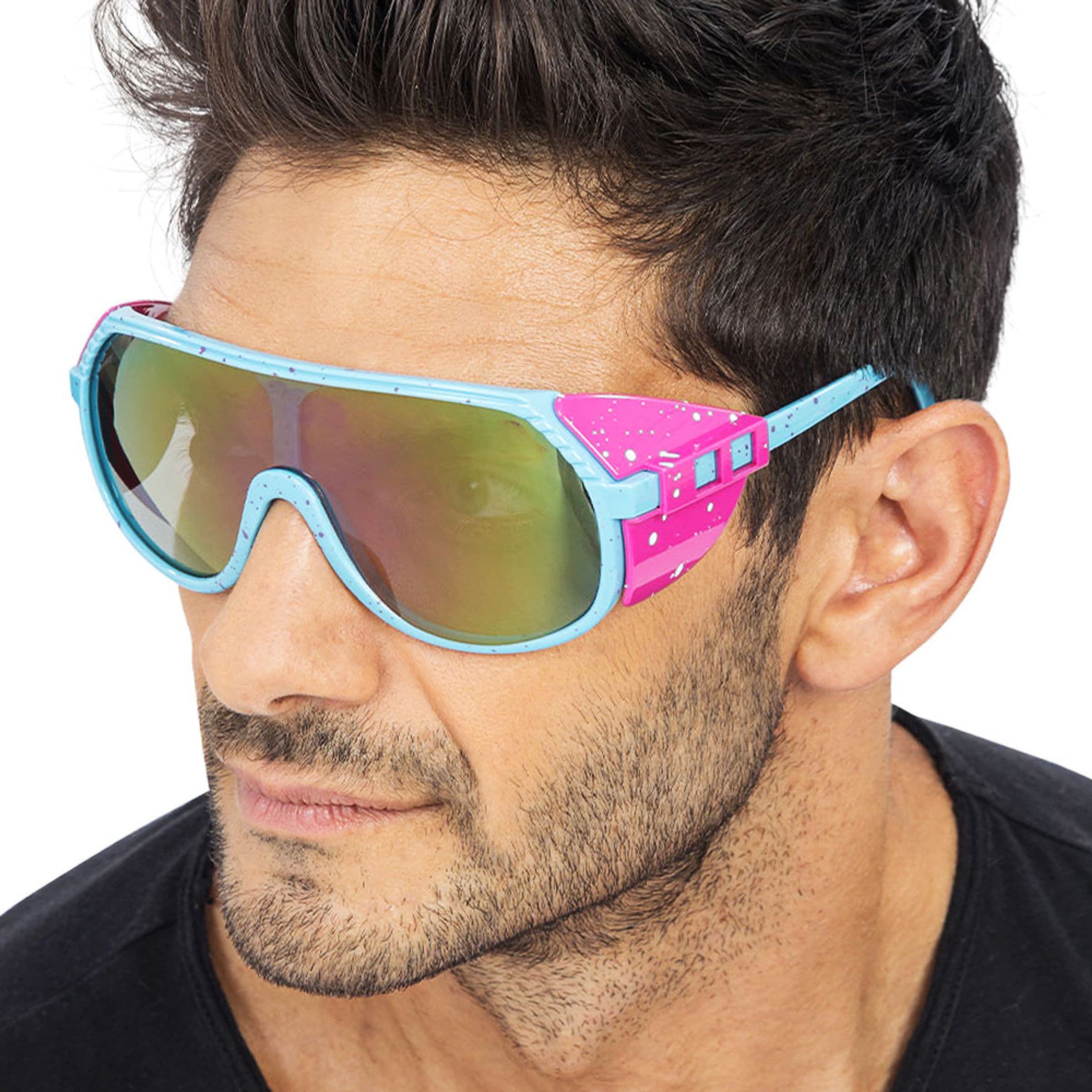 Festivaalilasit Retro Rave Sininen/Vaaleanpunainen – CHAKS