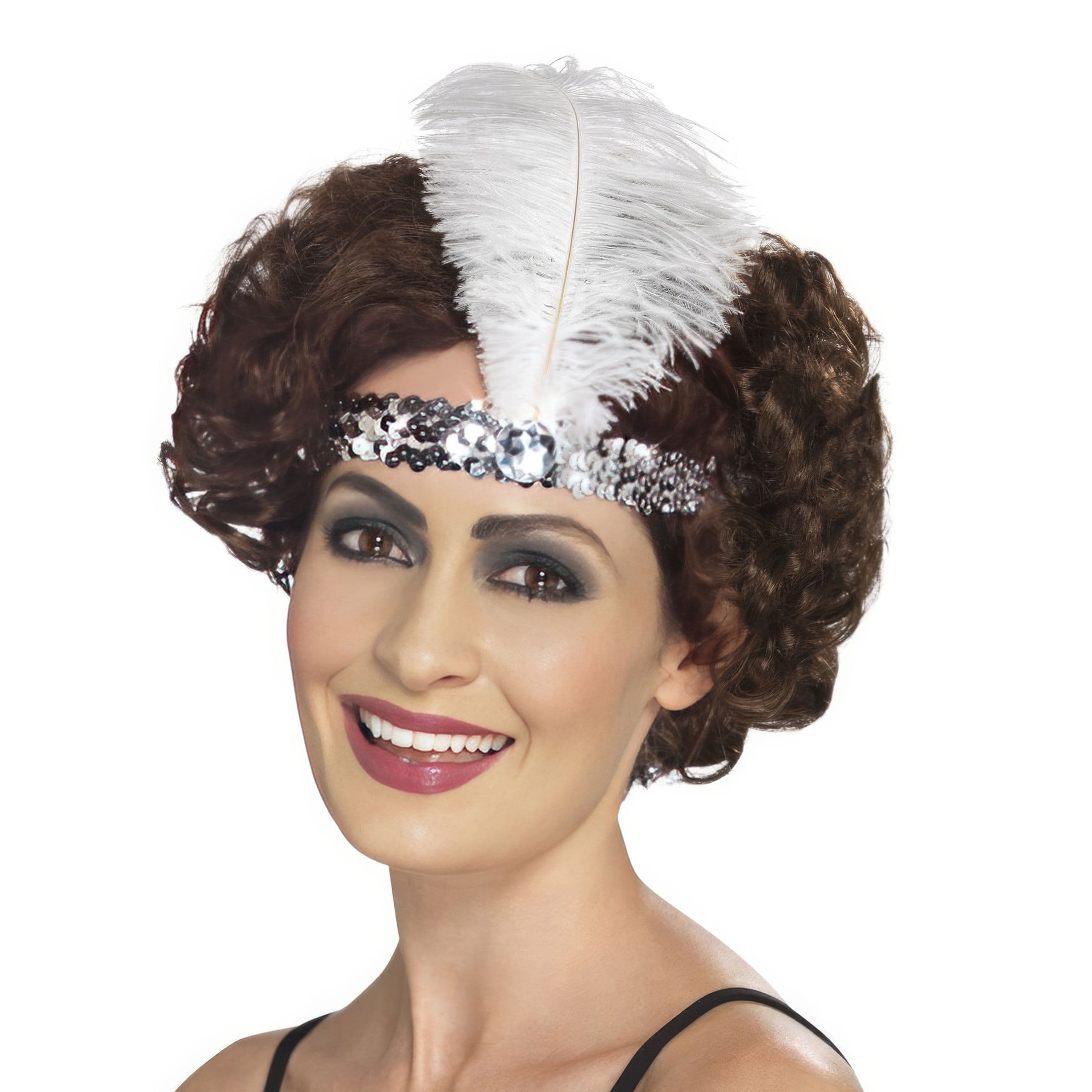 Flapper Otsapanta Valkoisella Sulalla - One size – Smiffys