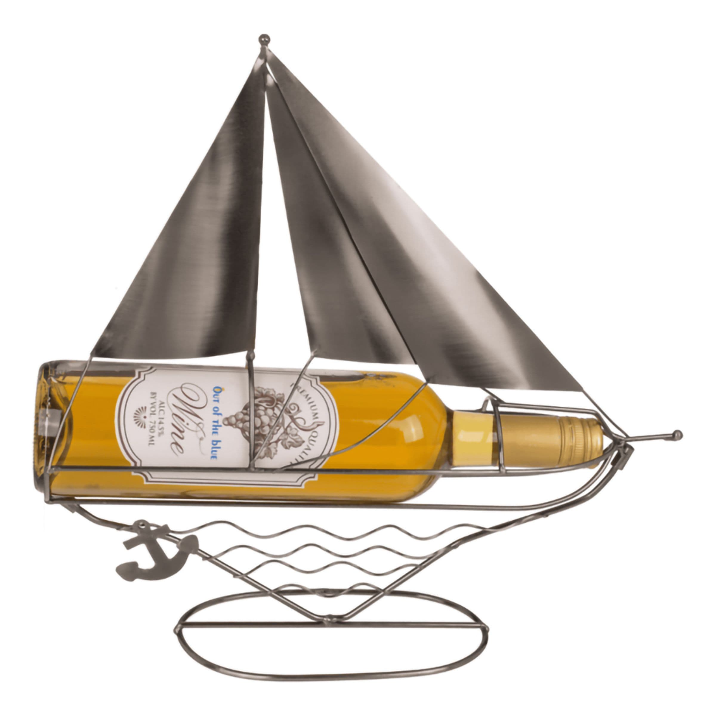 Metallinen purjelaivan Pulloteline – Out of the Blue