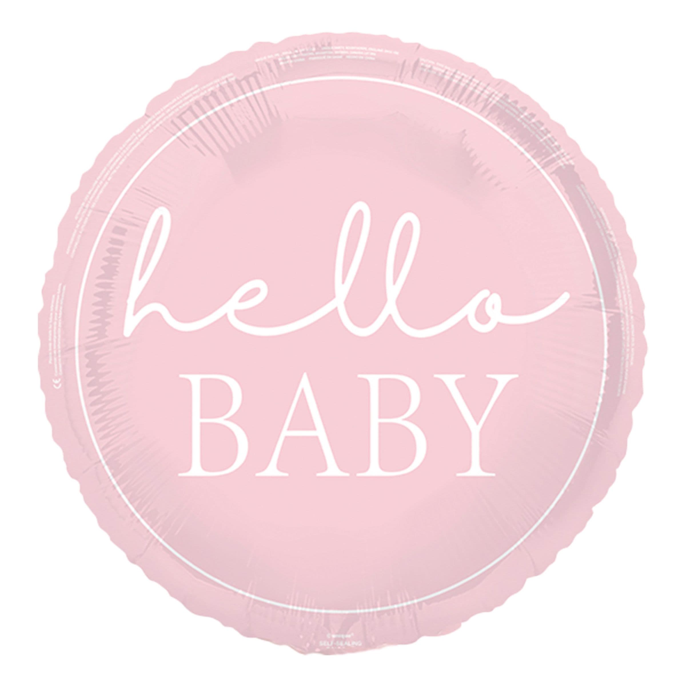 Folioilmapallo Hello Baby Vaaleanpunainen – Unique Party