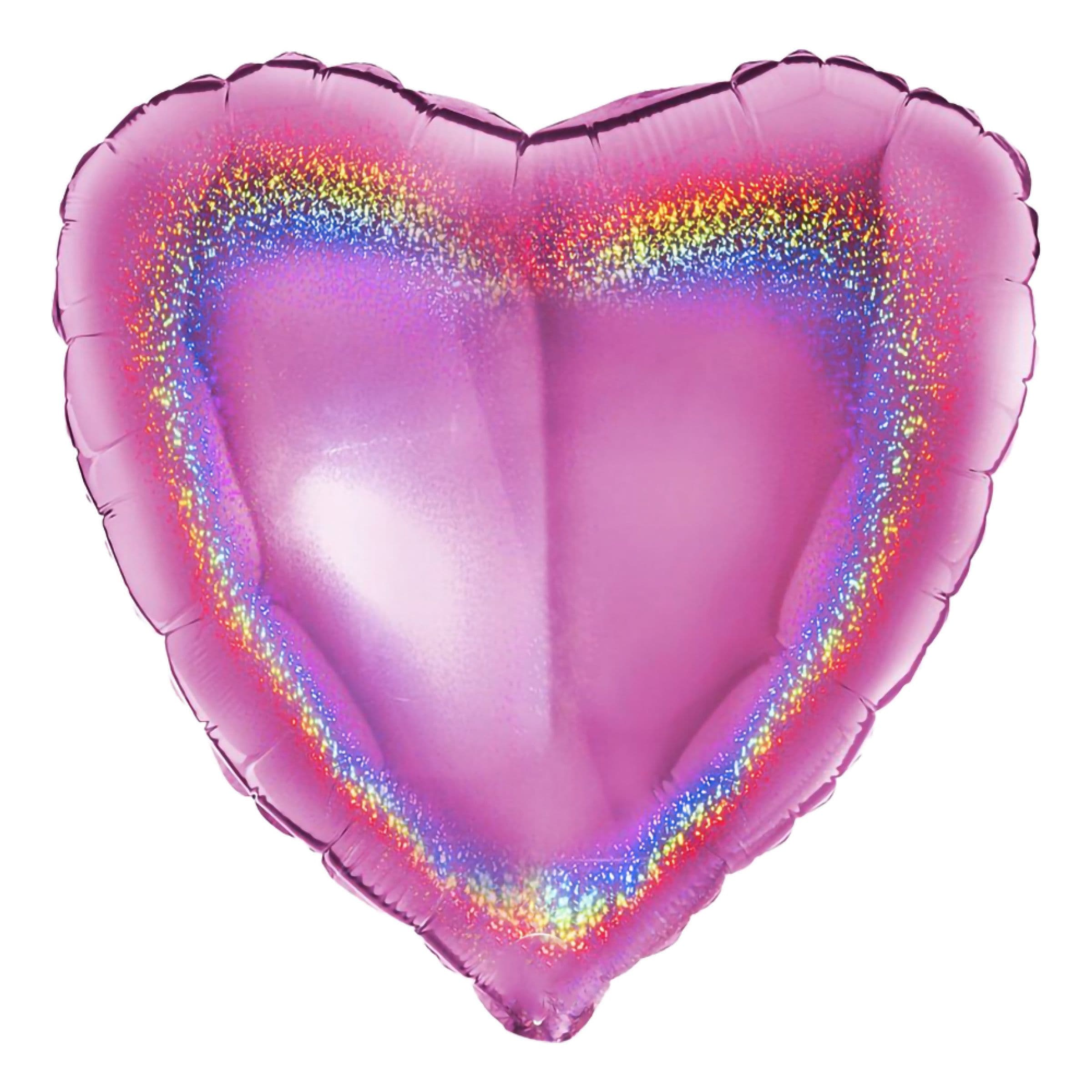 Folioilmapallo Sydän Kimalle Pinkki – Ballongkungen