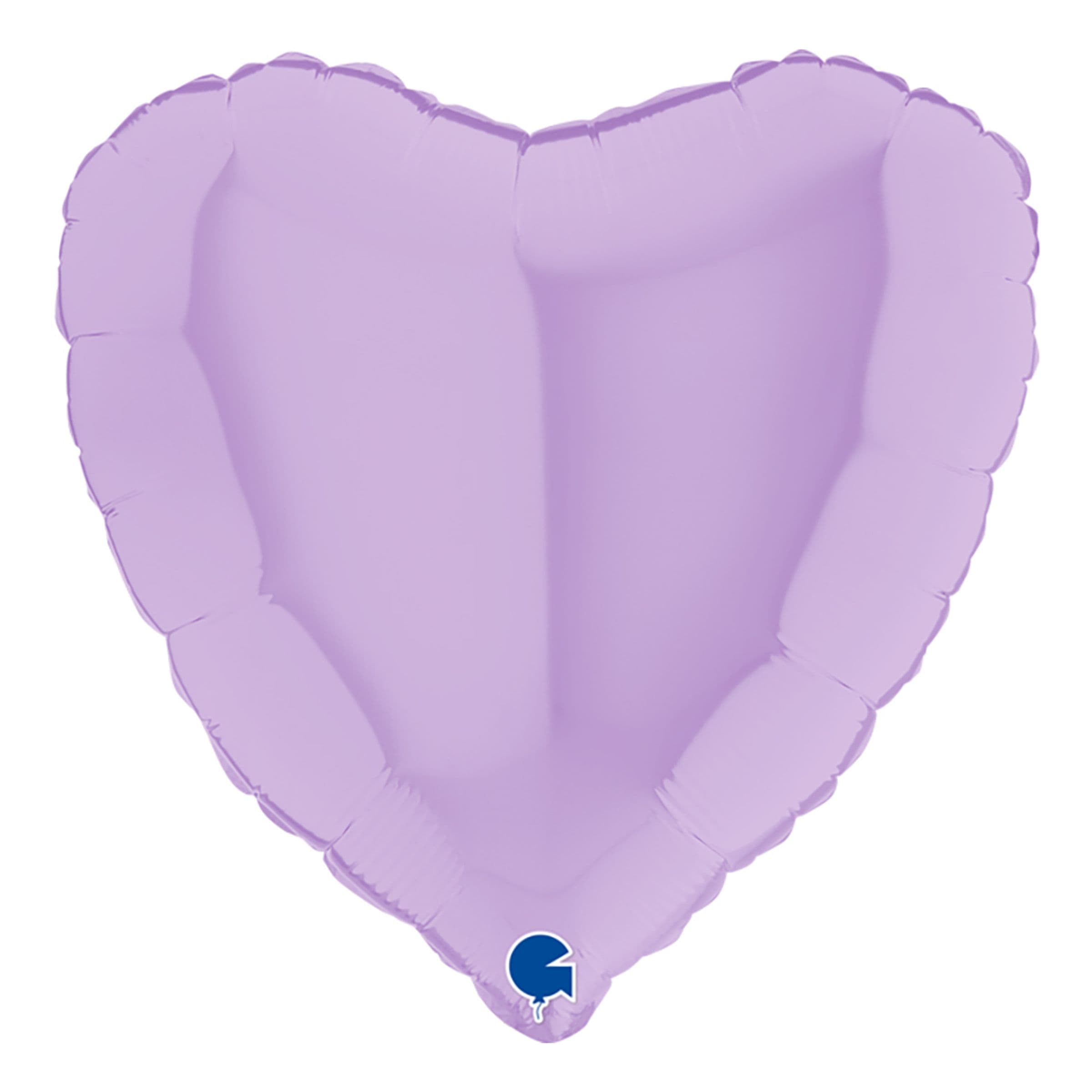 Folioilmapallo Sydän Pastelli-Violetti Matta - 91 cm – Ballongkungen