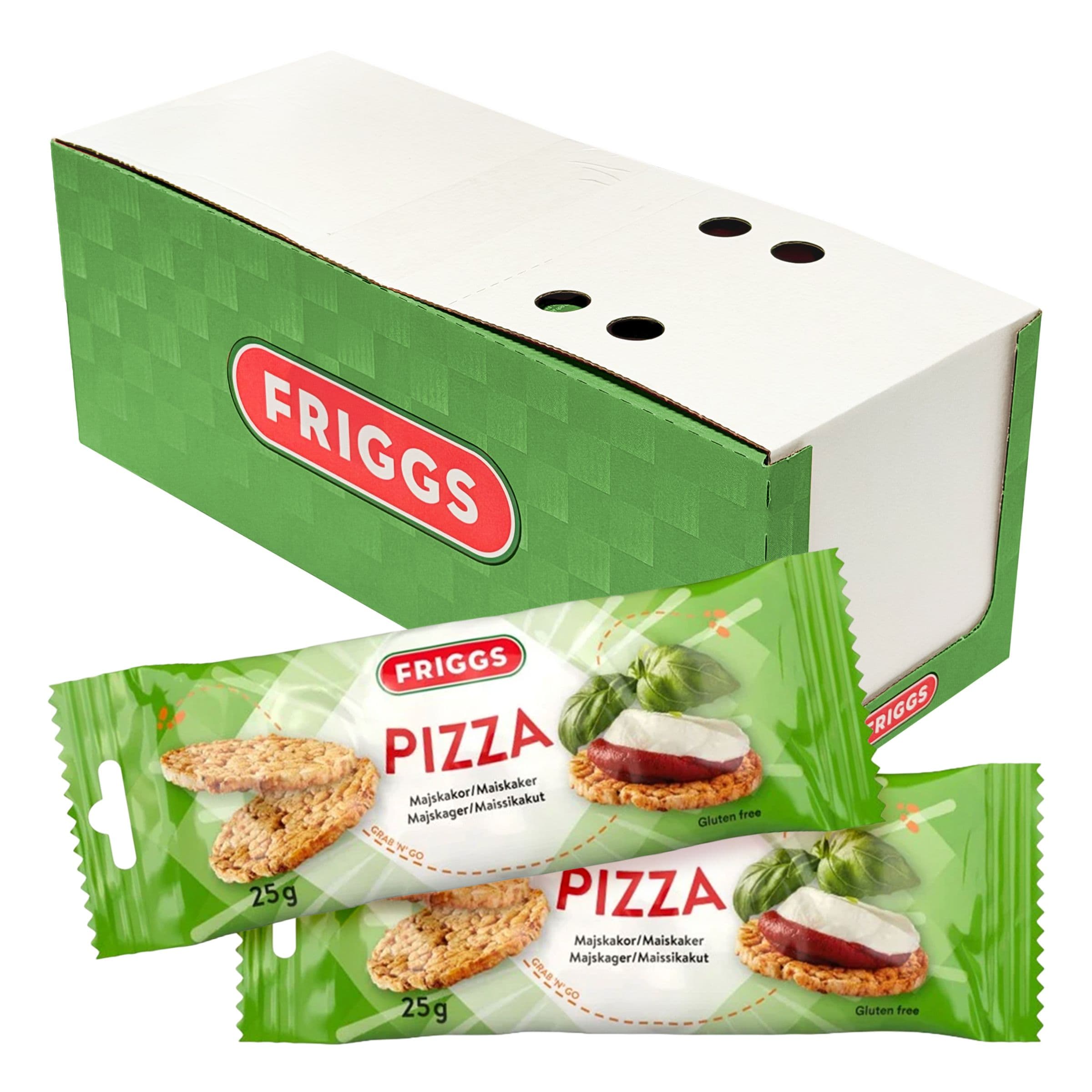 Friggs Maissikakut Snackpack Pizza Suurpakkaus - 26 x 25 g – ERT Godis Bulk