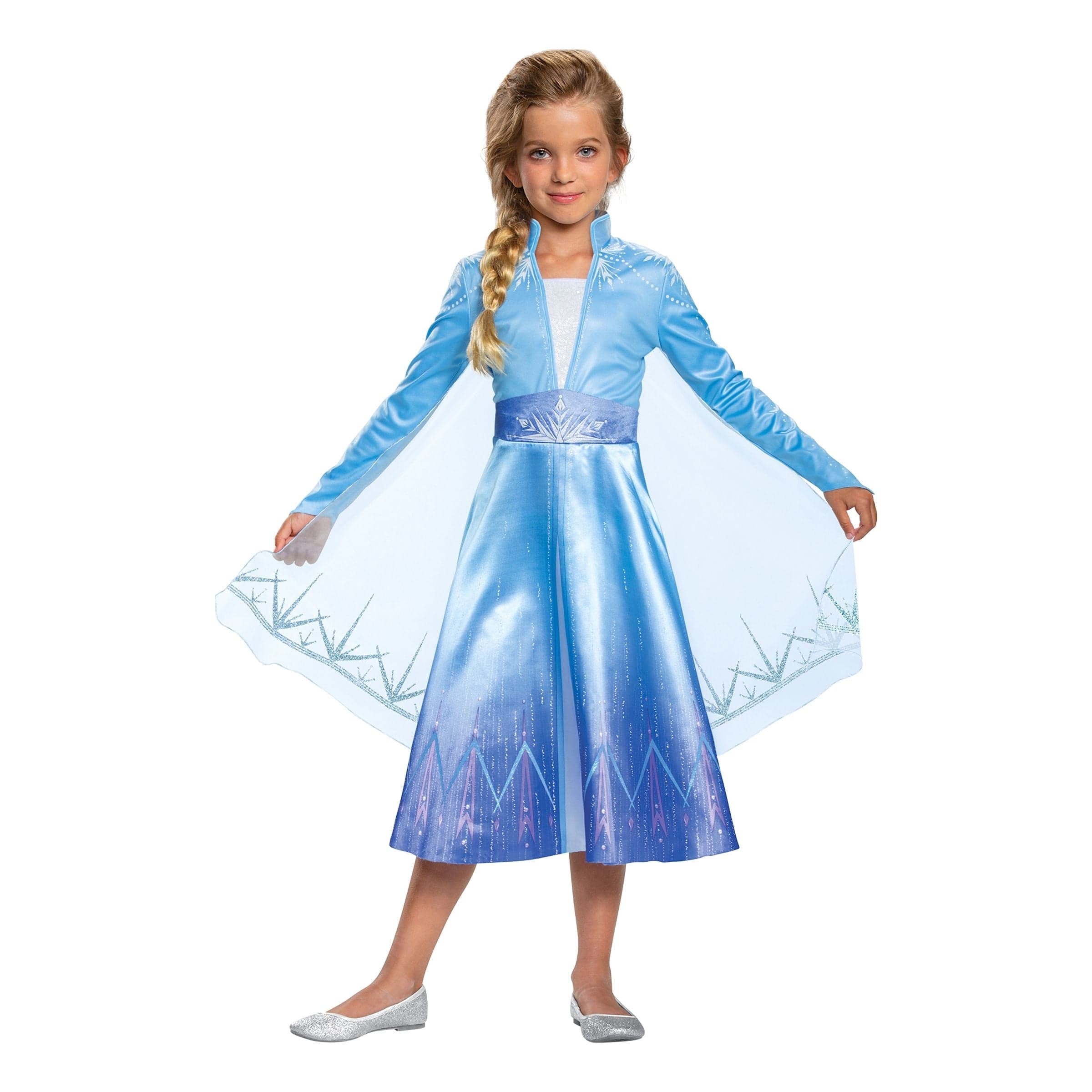 Frozen Elsa Travel Deluxe Lasten Naamiaisasu - Small – Jakks Pacific / Disguise