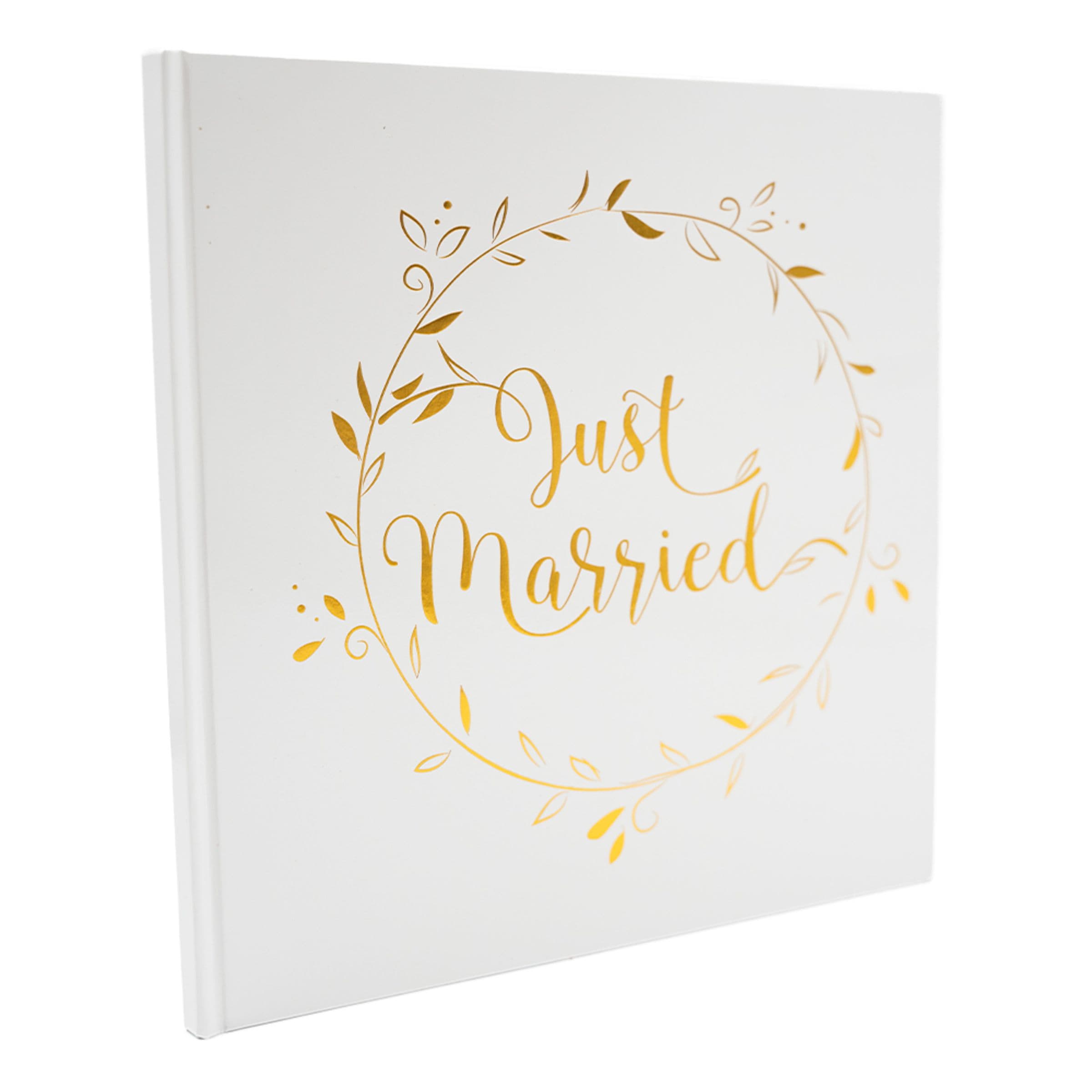 Vieraskirja Just Married Valkoinen/Kulta – Santex