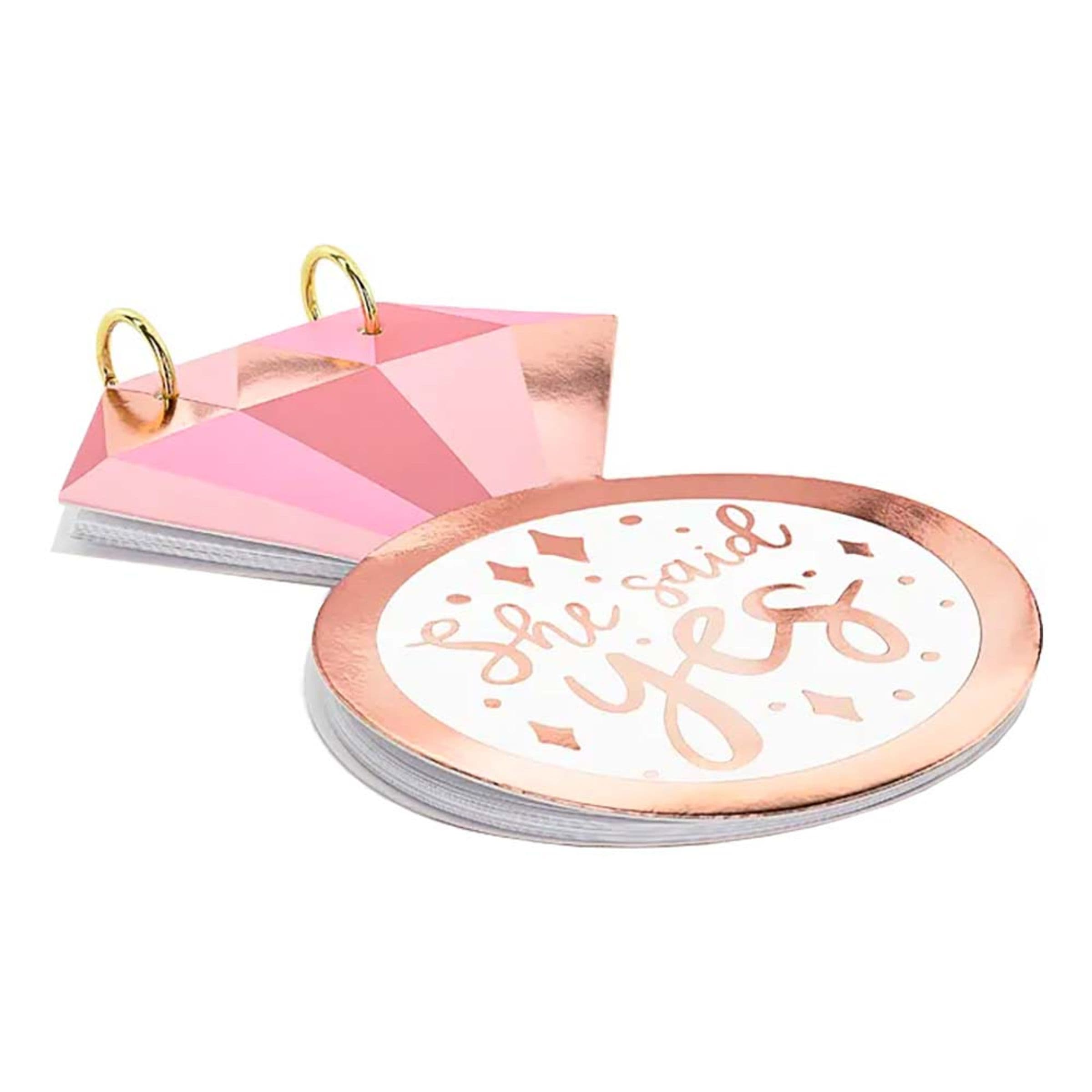 Vieraskirja She Said Yes Timanttisormus – PartyDeco