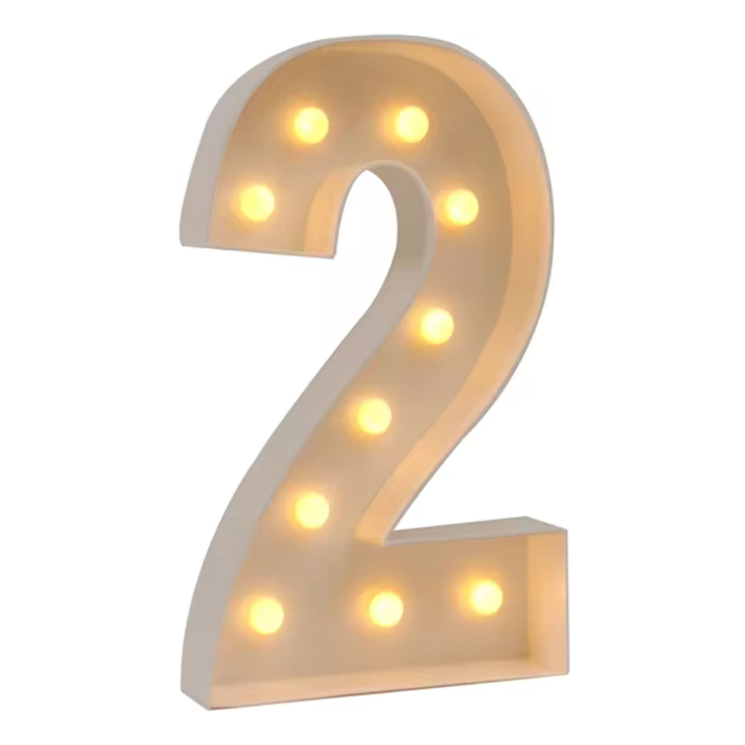 Jättimäiset Numerot LED-Valoilla - Numero 2 – Catsson