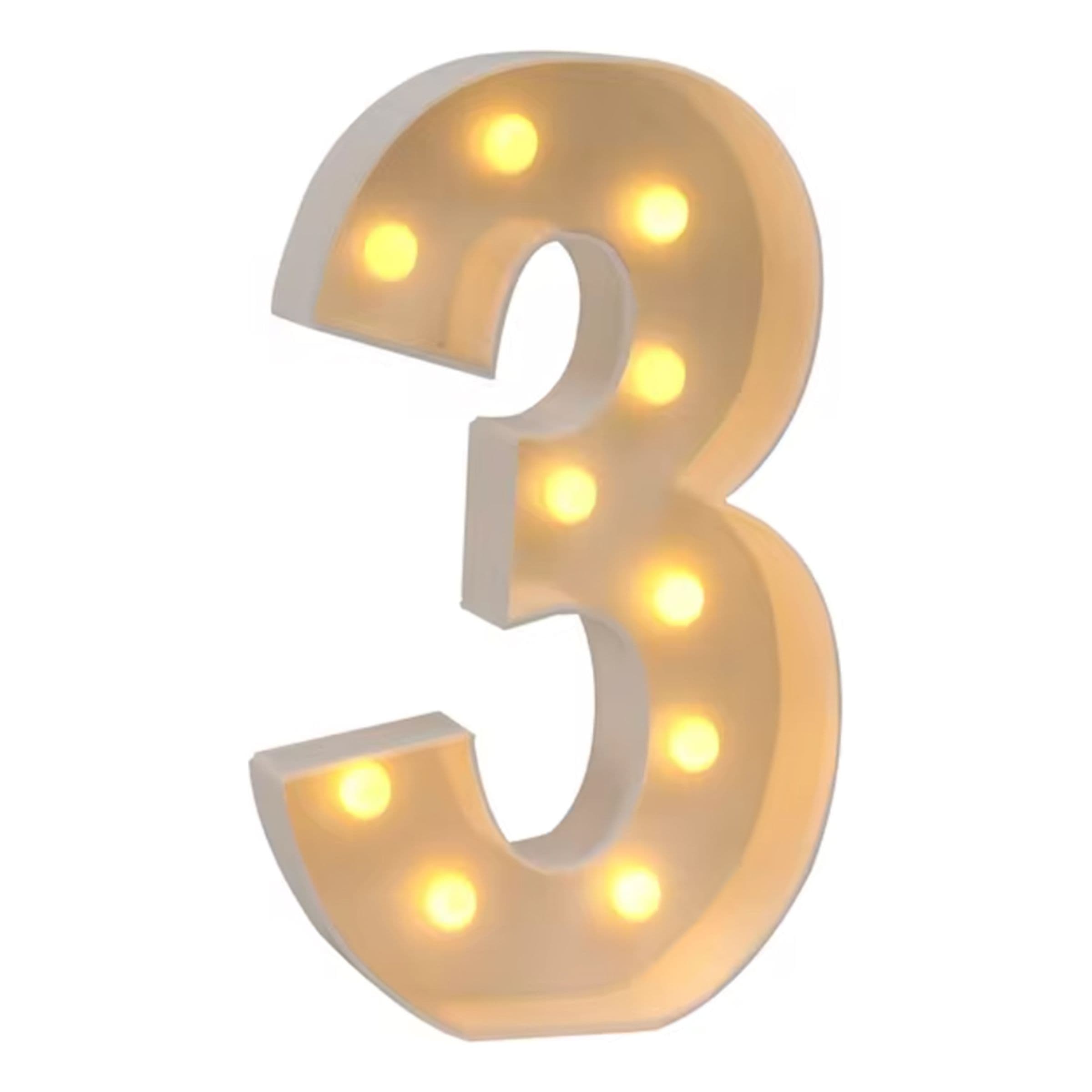 Jättimäiset Numerot LED-Valoilla - Numero 3 – Catsson