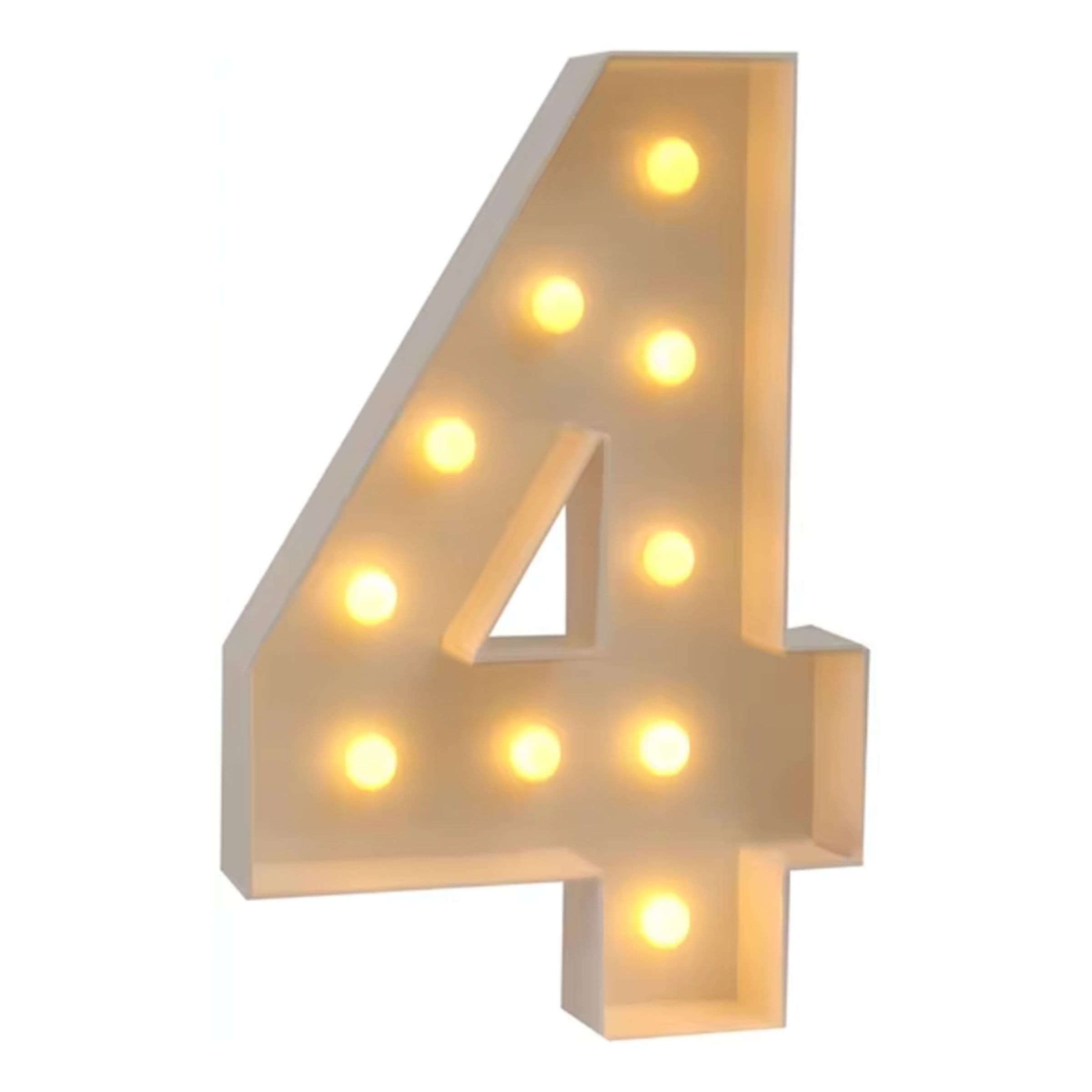 Jättimäiset Numerot LED-Valoilla - Numero 4 – Catsson
