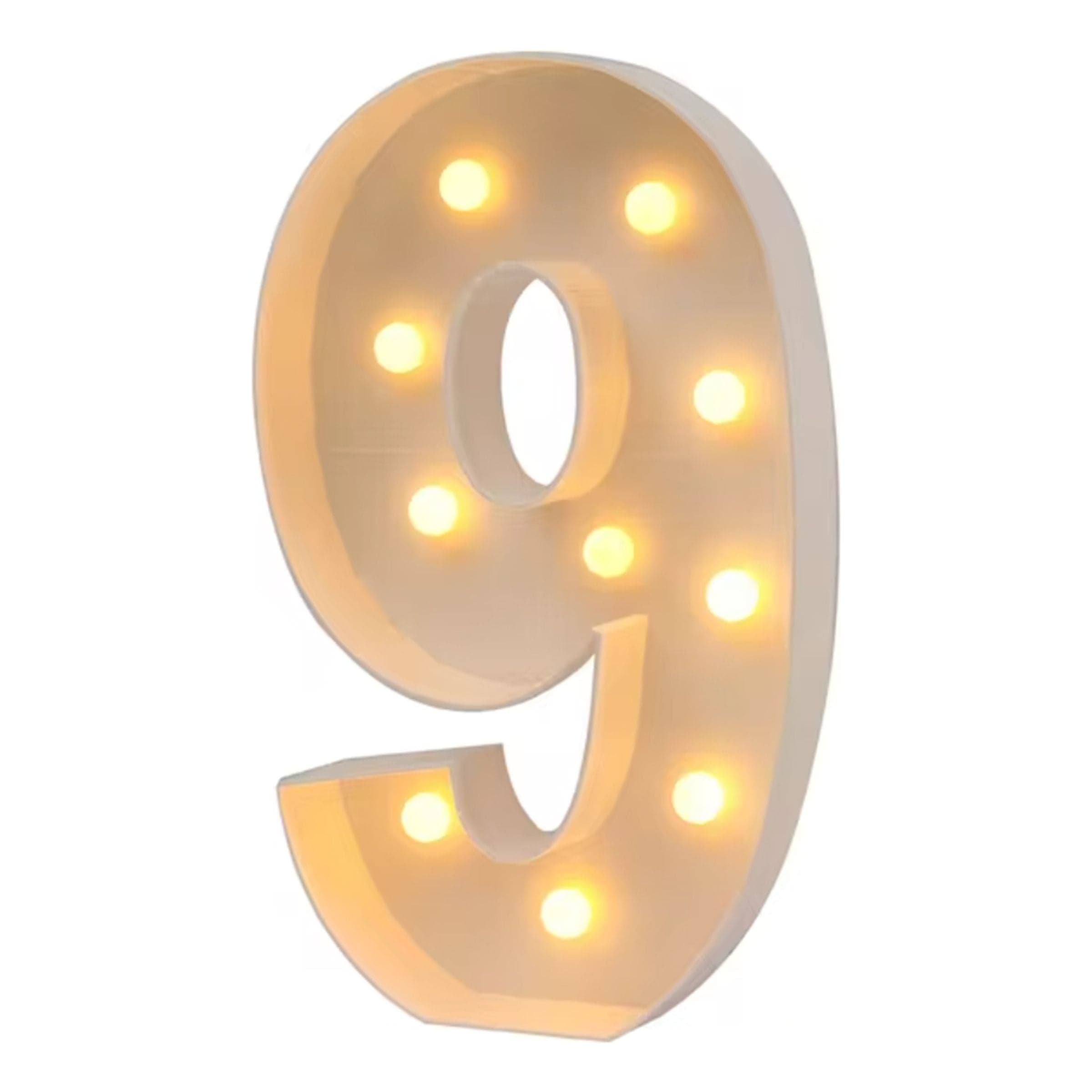 Jättimäiset Numerot LED-Valoilla - Numero 9 – Catsson