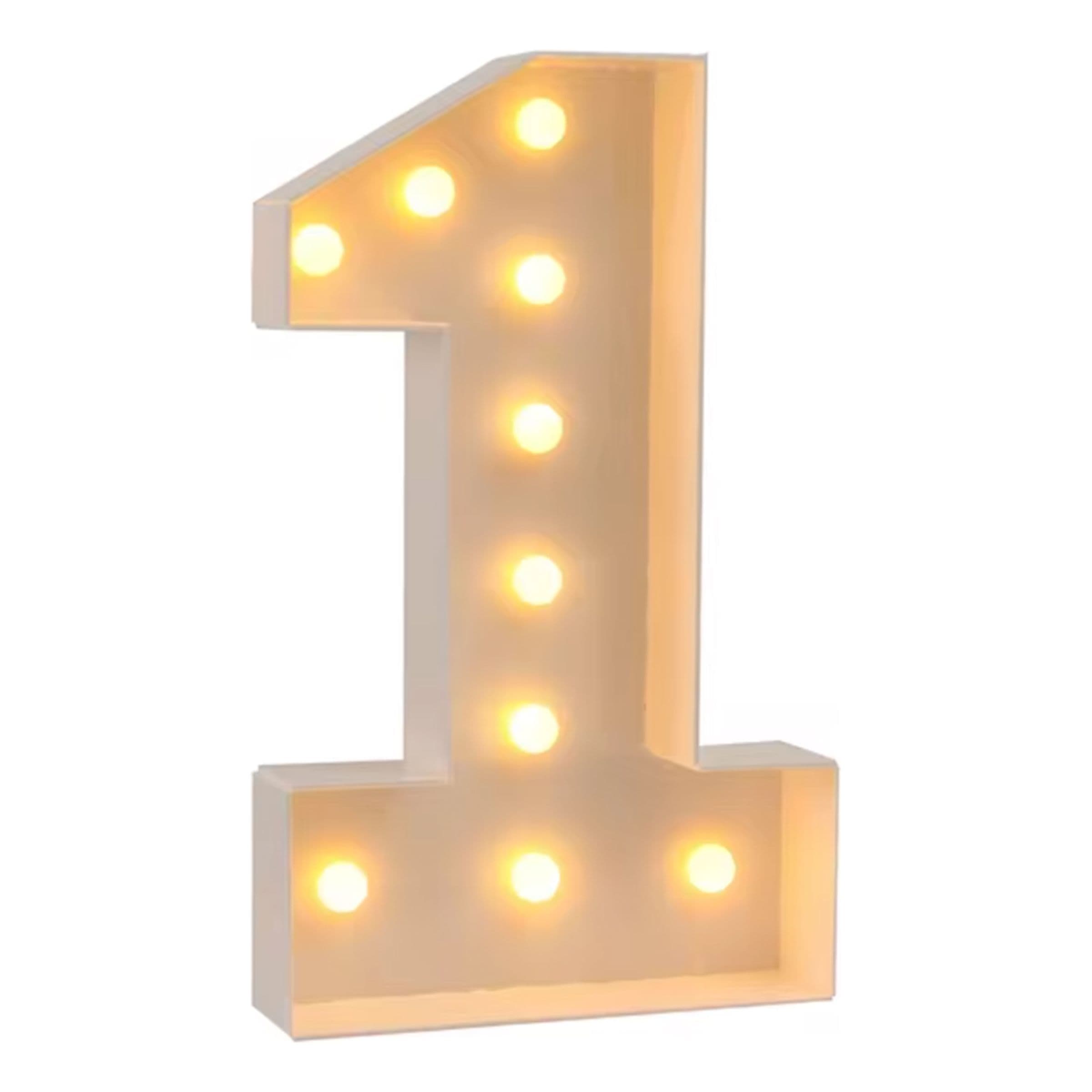 Jättimäiset Numerot LED-Valoilla - Numero 1 – Catsson